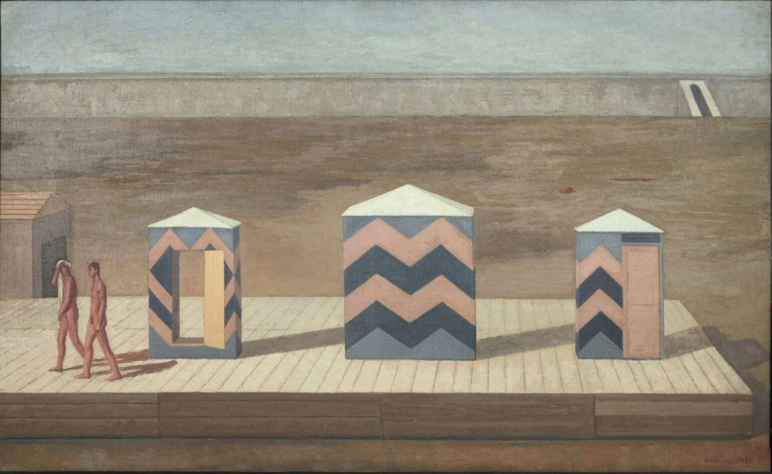 Giuseppe Capogrossi, Piena sul Tevere (1934; olio su tela, 86 x 146 cm; Collezione privata) Giuseppe Capogrossi, Piena sul Tevere (1934; olio su tela, 86 x 146 cm; Collezione privata)