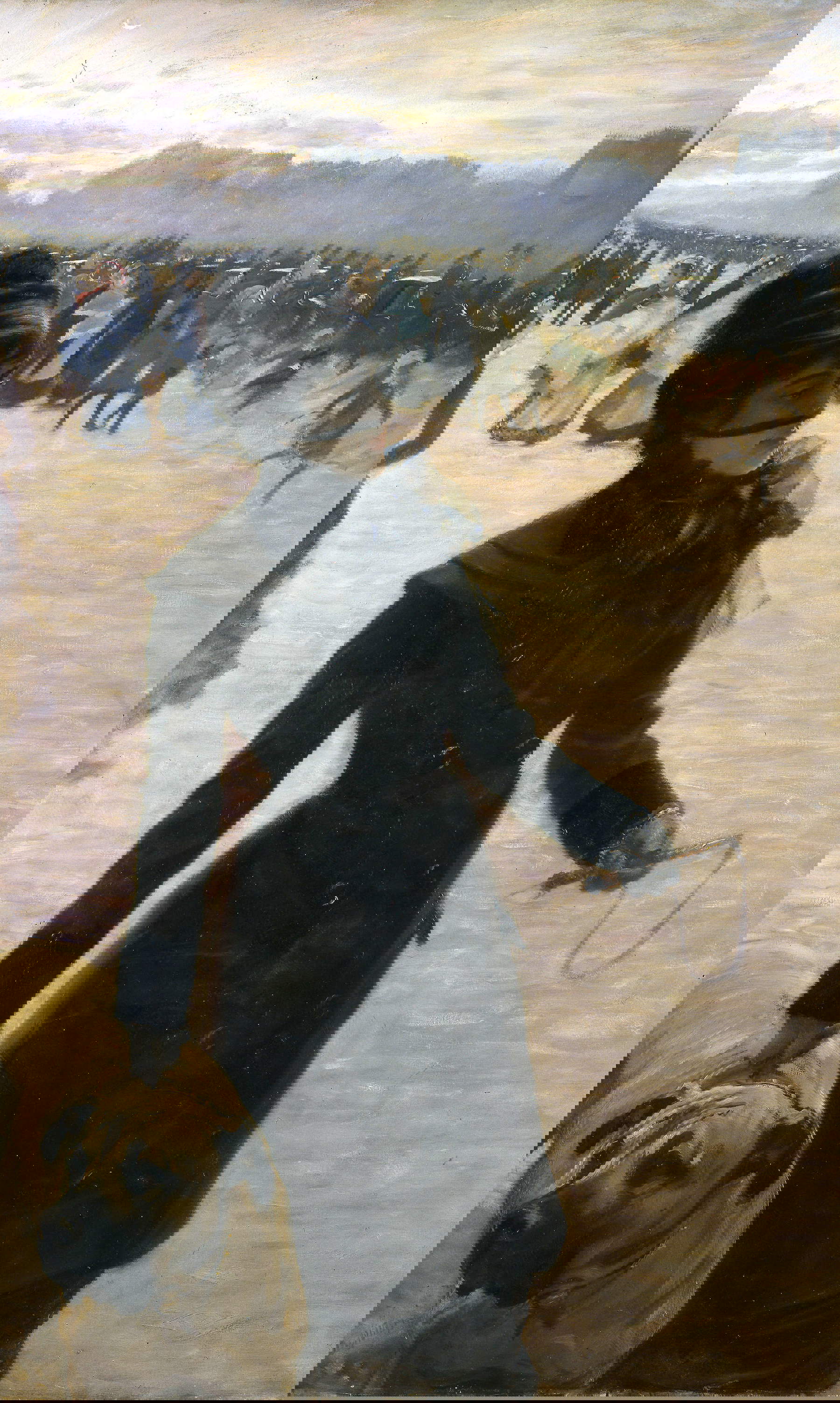 Giuseppe De Nittis, Il ritorno dalle corse (La signora col cane) (1878; olio su tela, 150x90 cm; Trieste, Civico Museo Revoltella - Galleria d'arte moderna) © Archivio fotografico del Museo Revoltella - Galleria d'Arte Moderna, Trieste Giuseppe De Nittis, Il ritorno dalle corse (La signora col cane) (1878; olio su tela, 150x90 cm; Trieste, Civico Museo Revoltella - Galleria d'arte moderna) © Archivio fotografico del Museo Revoltella - Galleria d'Arte Moderna, Trieste