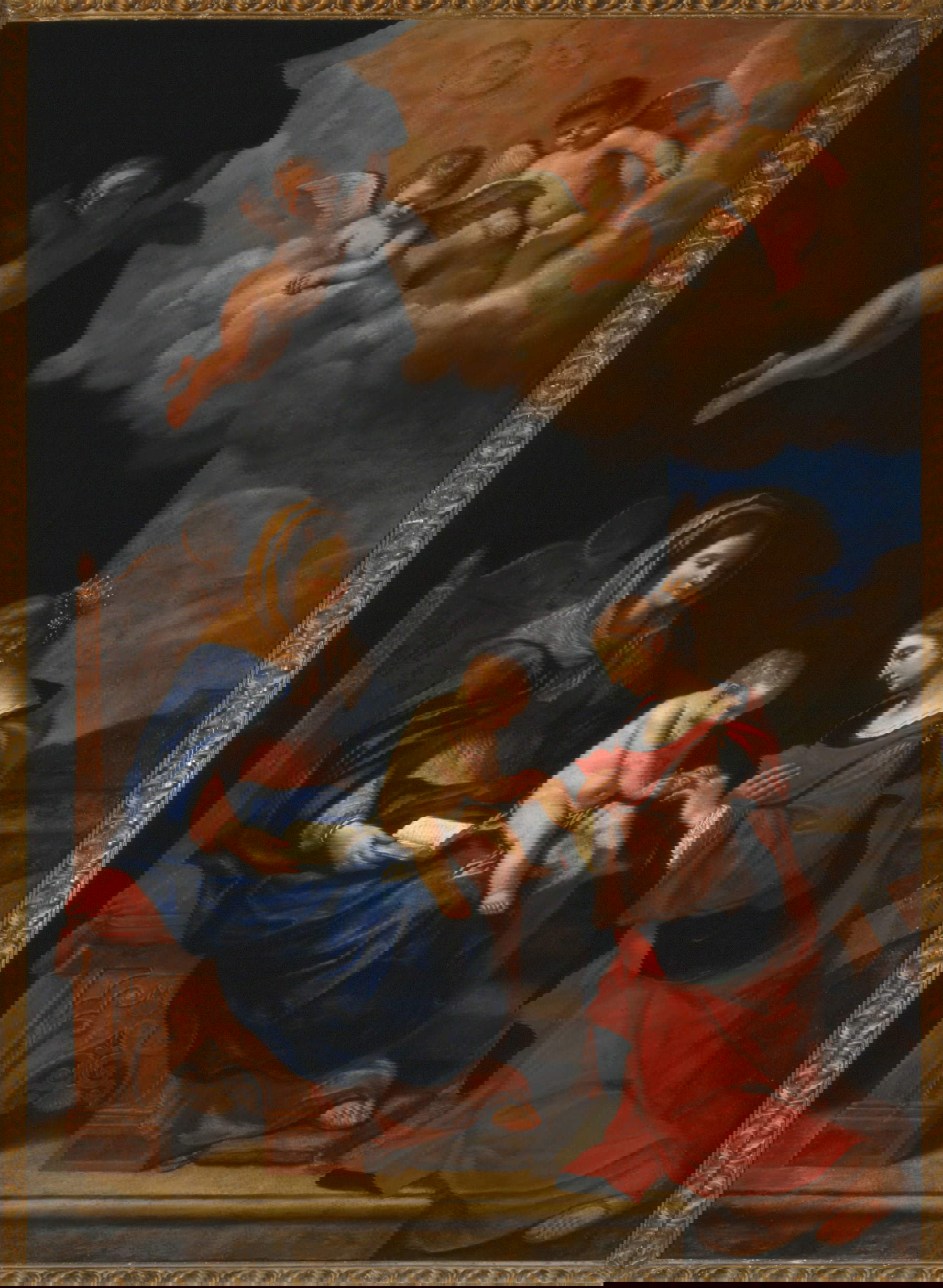 Giuseppe Maria Galeppini, Sposalizio mistico di santa Caterina d’Alessandria (1650 circa; olio su tela, 318 × 222 cm; Forlì, Pinacoteca Civica, inv. 2) Giuseppe Maria Galeppini, Sposalizio mistico di santa Caterina d’Alessandria (1650 circa; olio su tela, 318 × 222 cm; Forlì, Pinacoteca Civica, inv. 2)