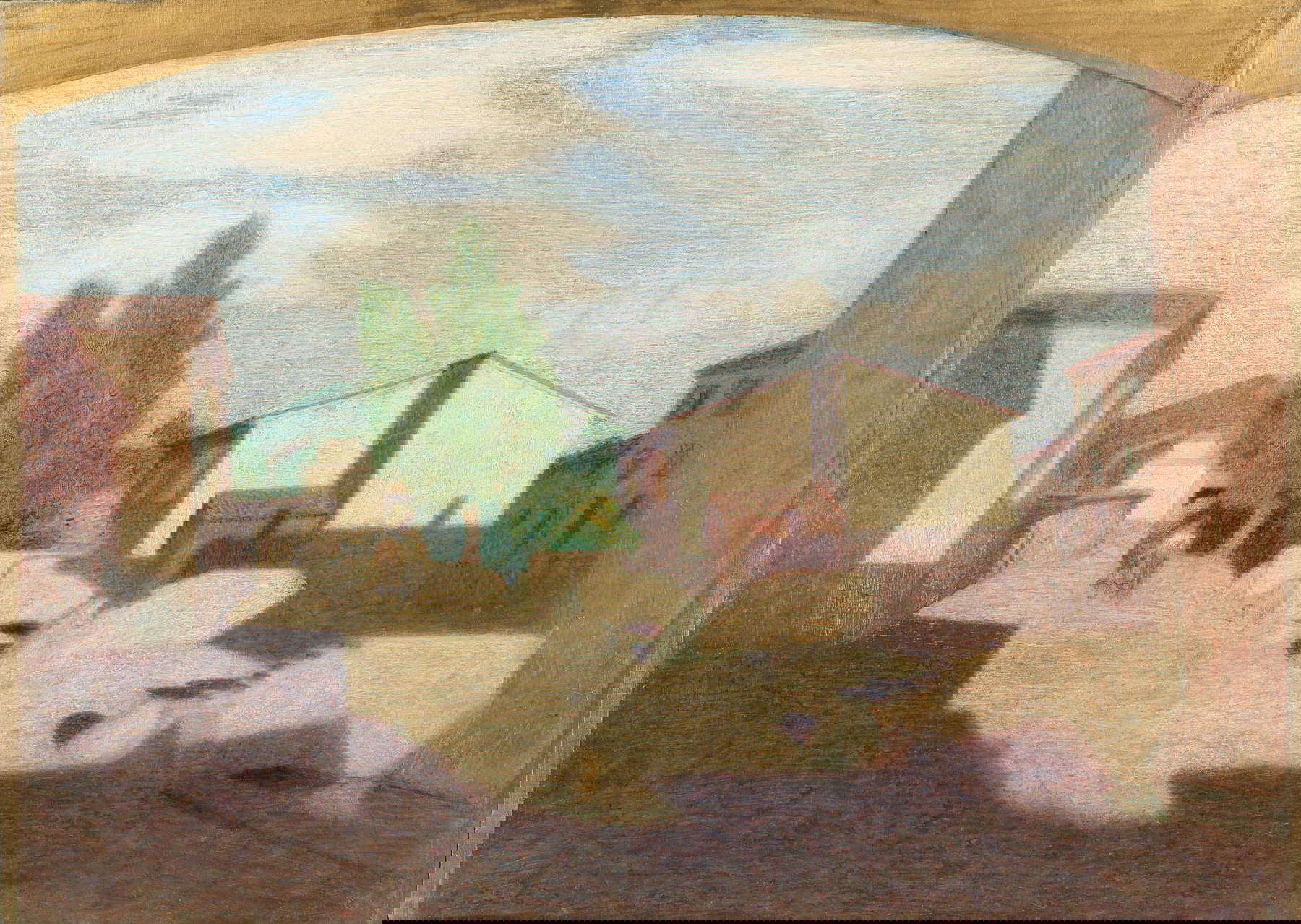 Giuseppe Pellizza da Volpedo, Pontecastello (1904; olio su tela, 53 x 74,2 cm) Giuseppe Pellizza da Volpedo, Pontecastello (1904; olio su tela, 53 x 74,2 cm)