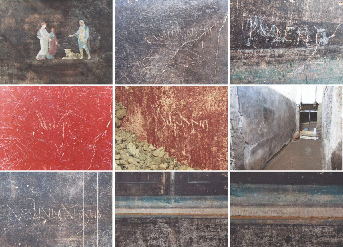Pompeii, graffiti inscriptions found, evidence of the people who passed through those places