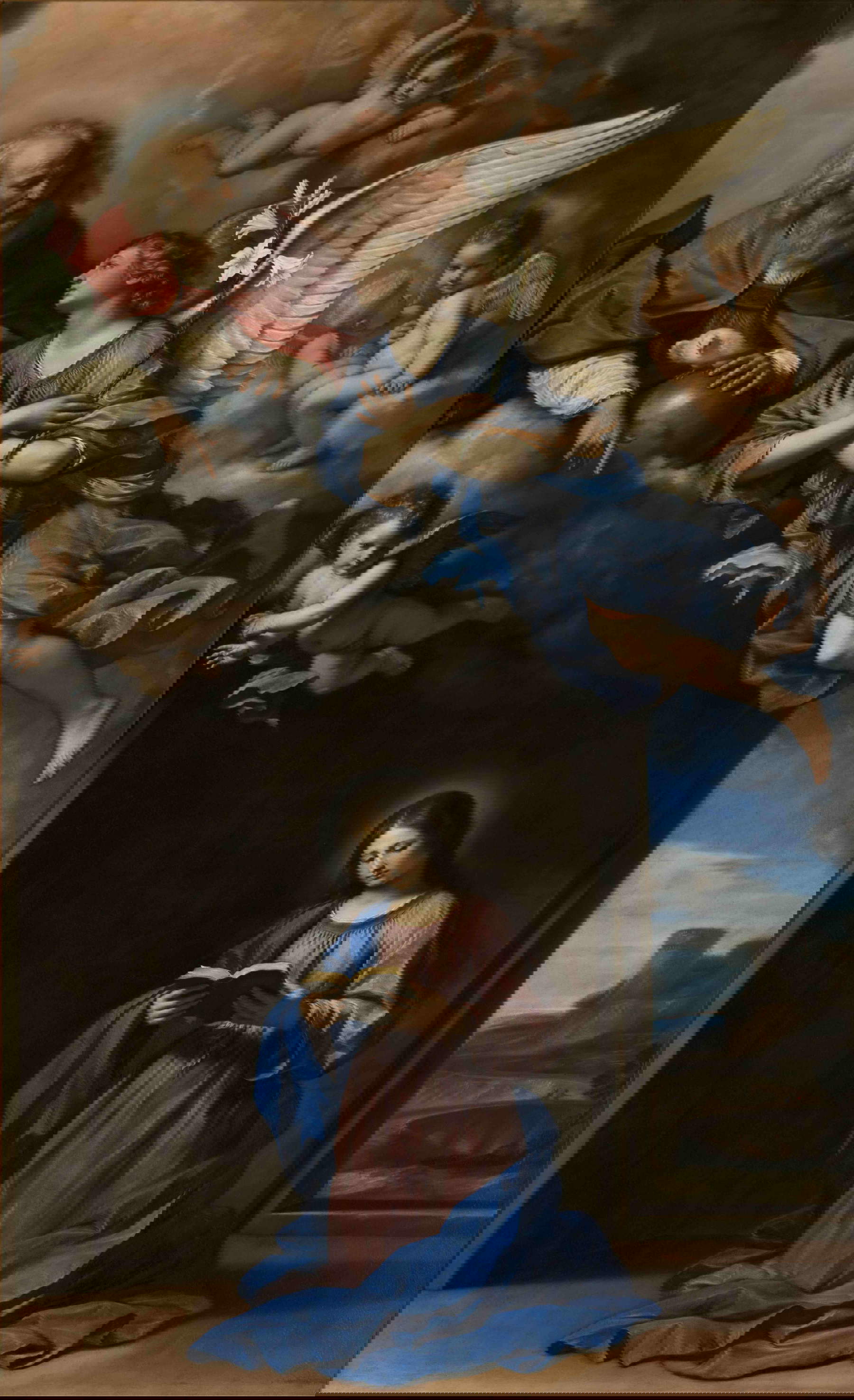 Giovanni Francesco Barbieri known as Guercino, Annunciation (1648; oil on canvas, 341.5 × 208 cm; Forlì, Pinacoteca Civica, inv. 16) Giovanni Francesco Barbieri known as Guercino, Annunciation (1648; oil on canvas, 341.5 × 208 cm; Forlì, Pinacoteca Civica, inv. 16)