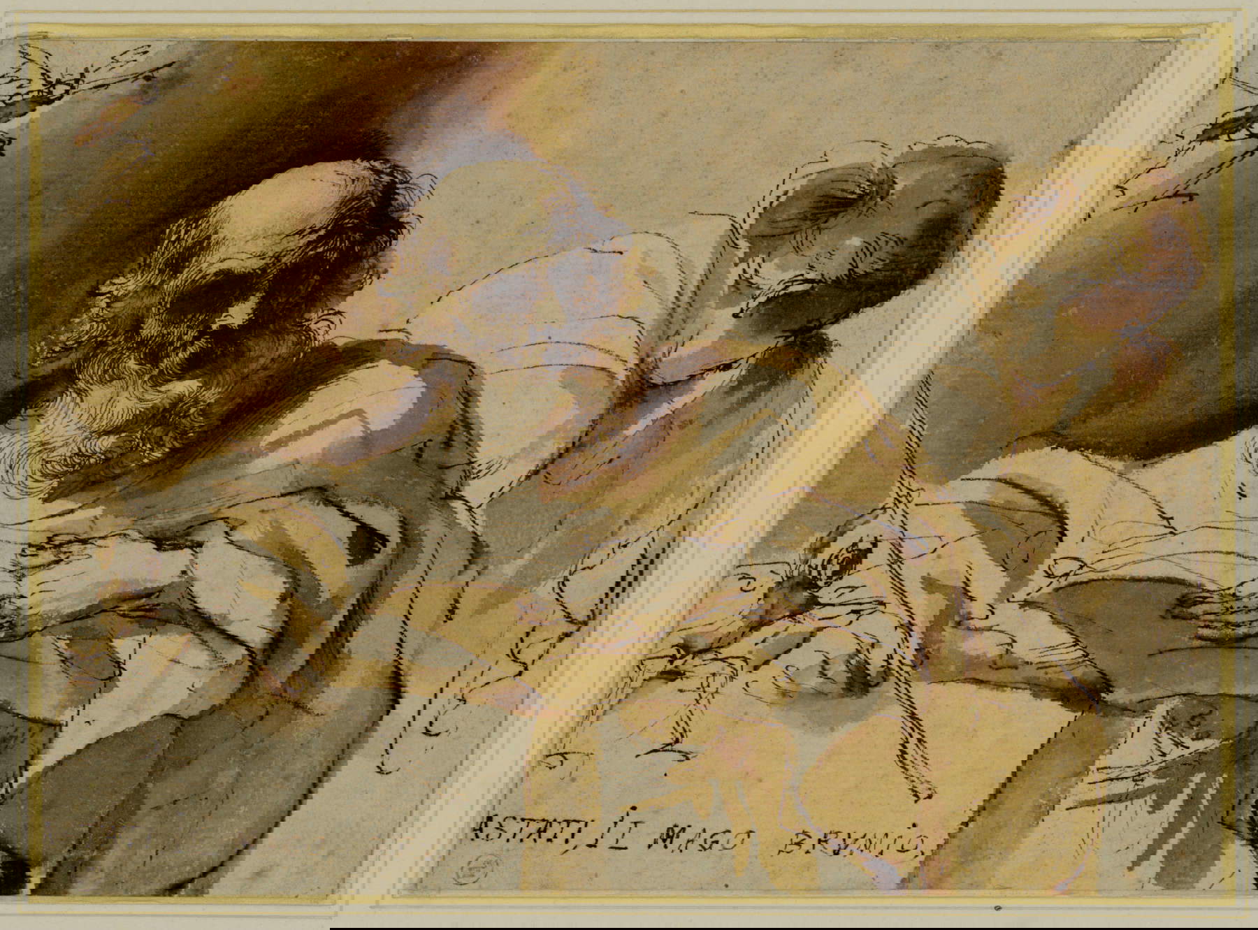 Guercino, Astati, der Zauberer Brumio (ca. 1618-1620; Feder und Aquarell auf Papier, 153 x 214 mm; Turin, Musei Reali - Königliche Bibliothek). Mit Konzession des Kulturministeriums - Musei Reali, Biblioteca Reale / Foto: Paolo Robino Guercino, Astati, der Zauberer Brumio (ca. 1618-1620; Feder und Aquarell auf Papier, 153 x 214 mm; Turin, Musei Reali - Königliche Bibliothek). Mit Konzession des Kulturministeriums - Musei Reali, Biblioteca Reale / Foto: Paolo Robino