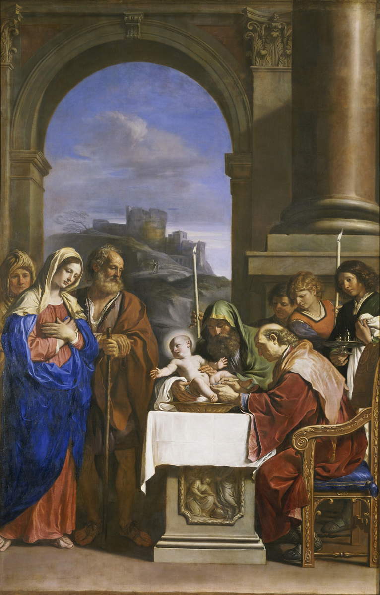 Guercino, Beschneidung (1646; Öl auf Leinwand, 415 x 265 cm; Lyon, Musée des Beaux-Arts) Guercino, Beschneidung (1646; Öl auf Leinwand, 415 x 265 cm; Lyon, Musée des Beaux-Arts)