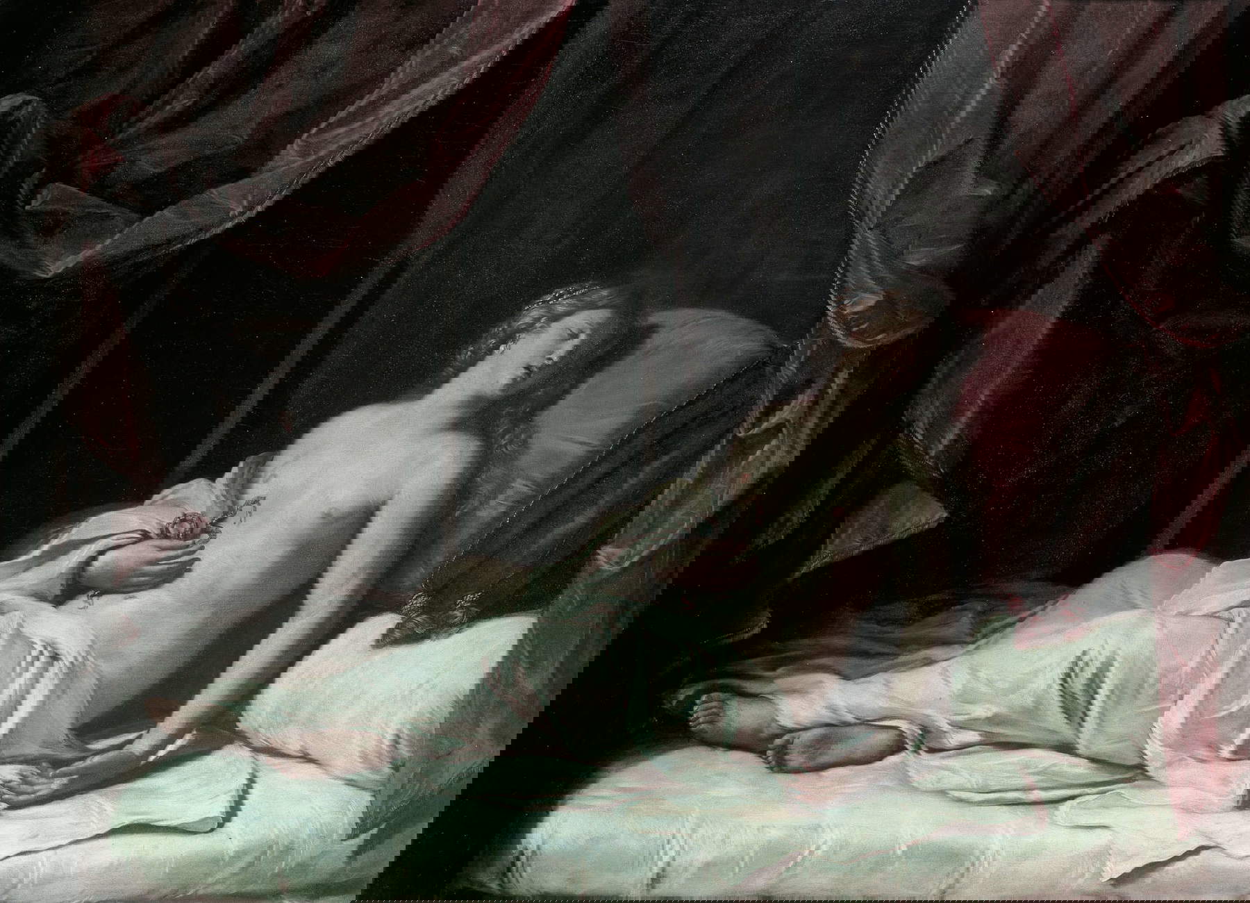 Guercino, Der Tod der Kleopatra (1648; Öl auf Leinwand, 173 x 238 cm; Genua, Musei di Strada Nuova - Palazzo Rosso) © Musei di Strada Nuova Guercino, Der Tod der Kleopatra (1648; Öl auf Leinwand, 173 x 238 cm; Genua, Musei di Strada Nuova - Palazzo Rosso) © Musei di Strada Nuova
