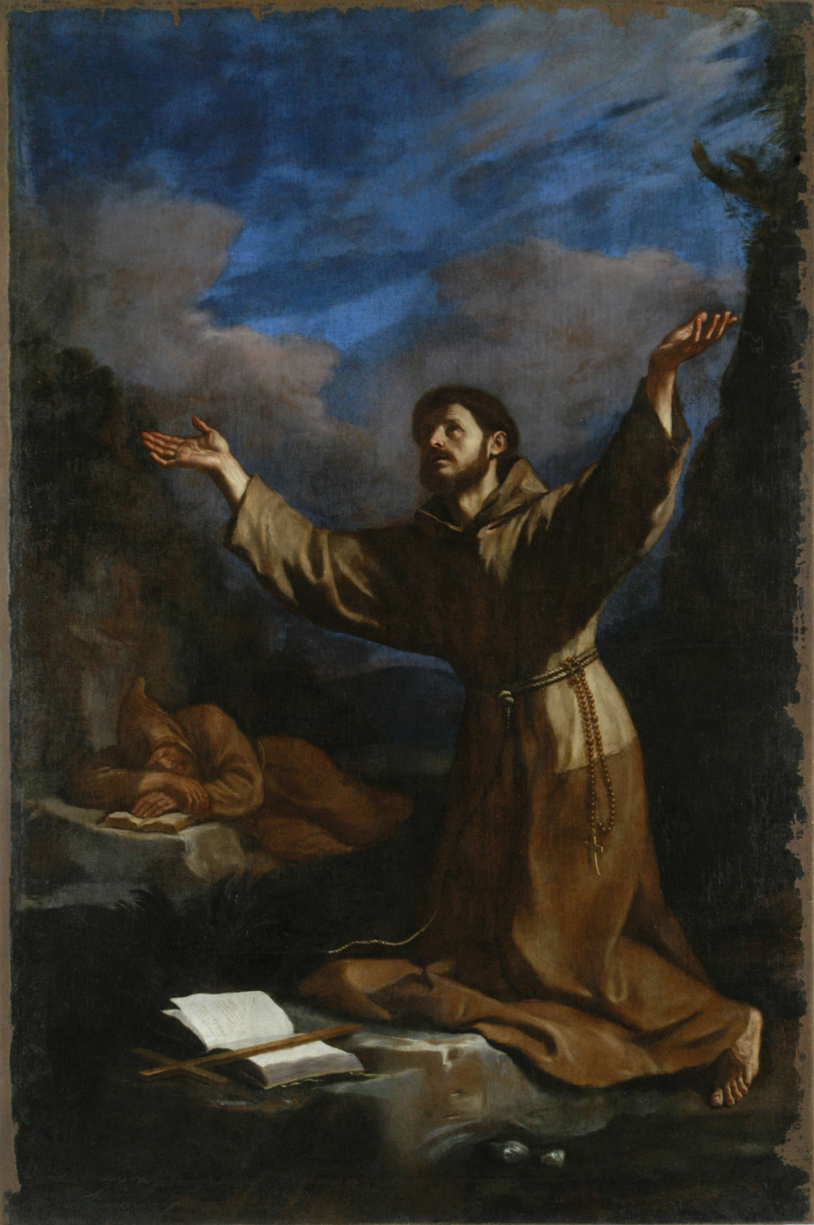 Guercino, Der Heilige Franziskus empfängt die Stigmata (1633; Öl auf Leinwand, 264 x 176 cm; Novara, Kathedrale Santa Maria Assunta). Diözese Novara - Amt für Kulturerbe Guercino, Der Heilige Franziskus empfängt die Stigmata (1633; Öl auf Leinwand, 264 x 176 cm; Novara, Kathedrale Santa Maria Assunta). Diözese Novara - Amt für Kulturerbe