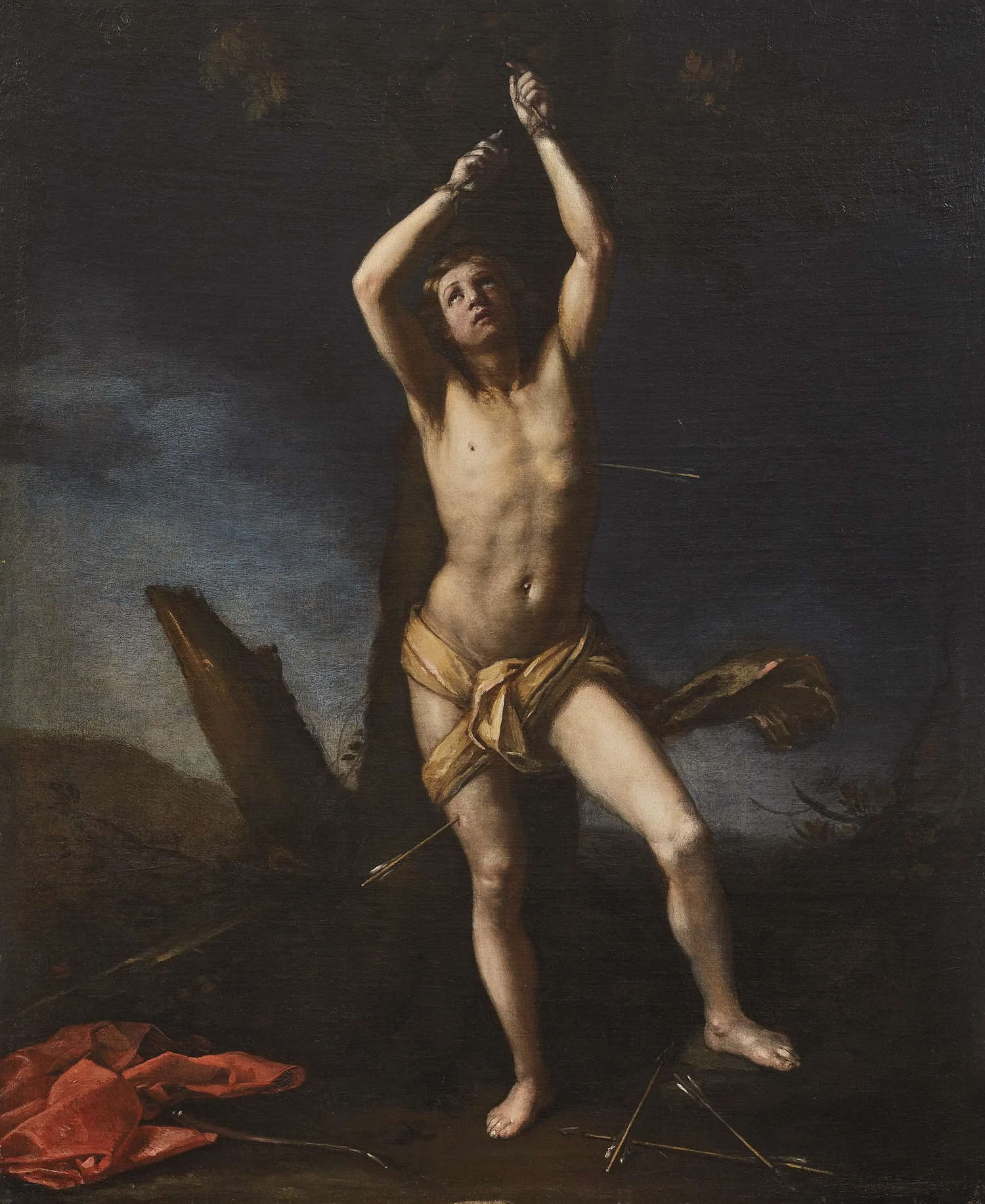 Guido Cagnacci, Saint Sébastien (huile sur toile, 98,5 x 79,5 cm). Estimation : &euro; 40,000.00 / 60,000.00