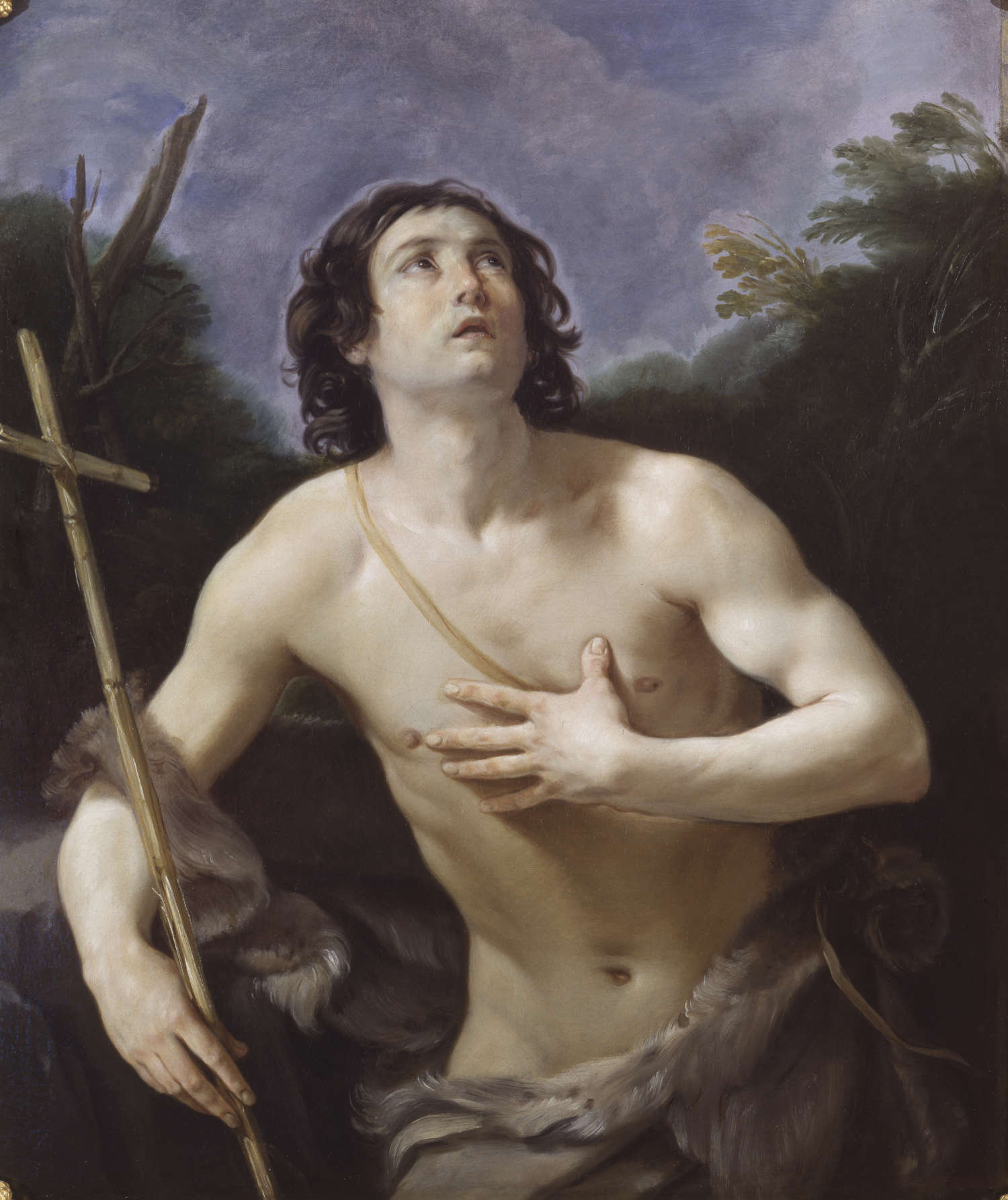 Guido Reni, Der Heilige Johannes der Täufer (um 1635; Öl auf Leinwand, 112 x 94,5 cm; Turin, Musei Reali - Galleria Sabauda). Mit freundlicher Genehmigung des Kulturministeriums - Musei Reali, Galleria Sabauda / Foto: Ernani Orcorte Guido Reni, Der Heilige Johannes der Täufer (um 1635; Öl auf Leinwand, 112 x 94,5 cm; Turin, Musei Reali - Galleria Sabauda). Mit freundlicher Genehmigung des Kulturministeriums - Musei Reali, Galleria Sabauda / Foto: Ernani Orcorte