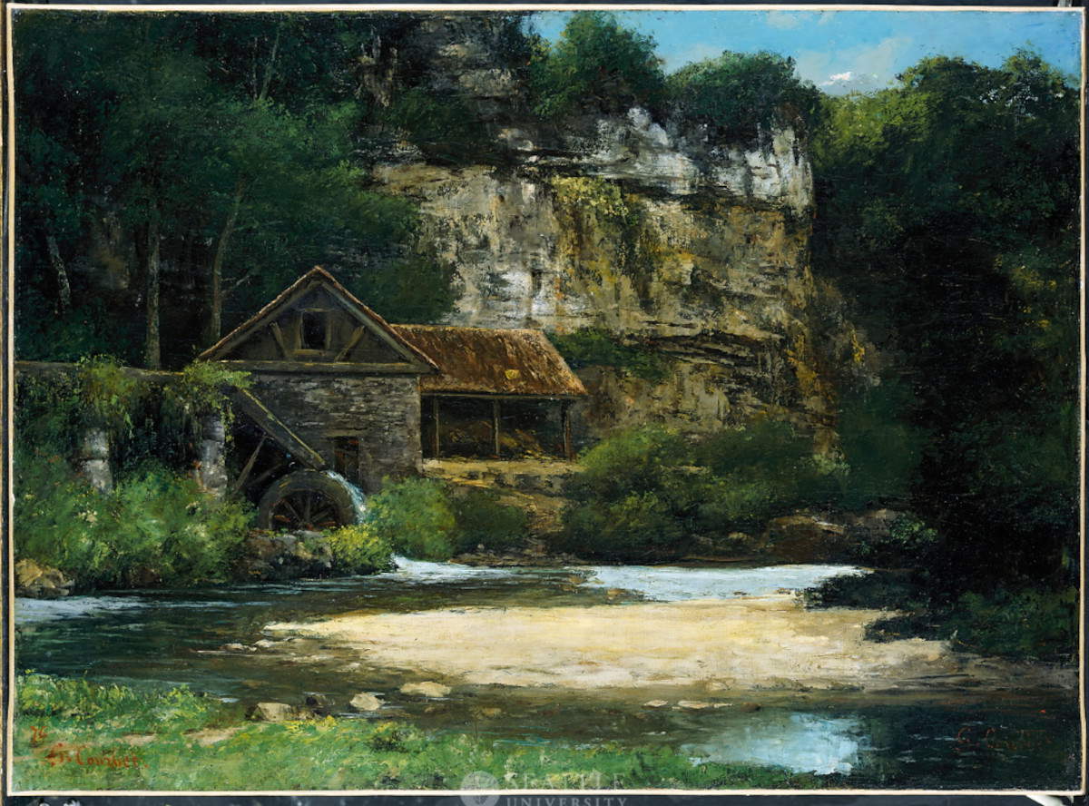 Gustave Courbet, Le Moulin (1874-1876 ; huile sur toile, 73 x 100,3 cm). Avec l'aimable autorisation de Richard Hedreen