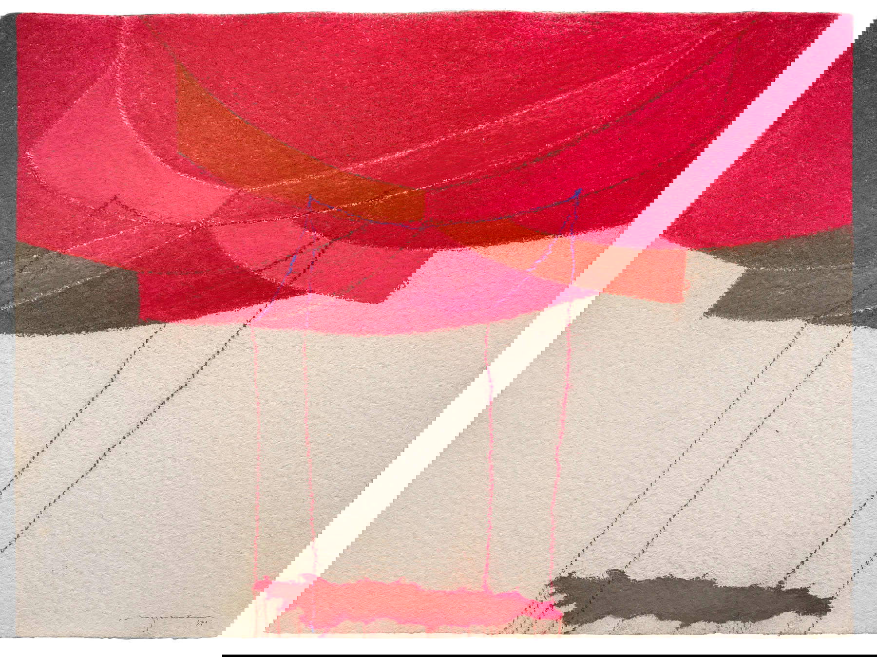 Hidetoshi Nagasawa, Dessin (1991 ; pastel sur papier, 77 x 57 cm). Photo : Ilaria Maiorino