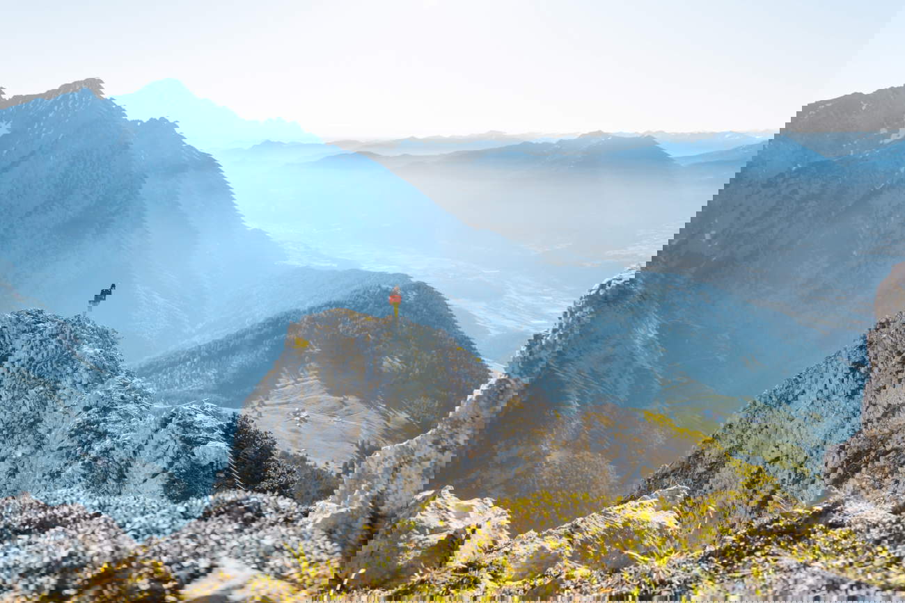 Hundskopf Klettersteig Panorama. Association touristique de la région de Hall-Wattens