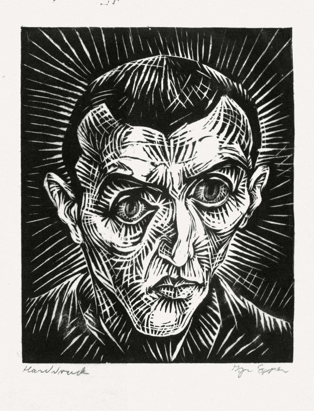 Ignaz Epper, Autorretrato III (c. 1917; xilografía sobre papel, 39,2 × 31 cm; Ascona, Fundación Ignaz y Mischa Epper) © Ignaz and Mischa Epper Foundation, Ascona, Foto: Giselda Saletti, Ascona Ignaz Epper, Autorretrato III (c. 1917; xilografía sobre papel, 39,2 × 31 cm; Ascona, Fundación Ignaz y Mischa Epper) © Ignaz and Mischa Epper Foundation, Ascona, Foto: Giselda Saletti, Ascona