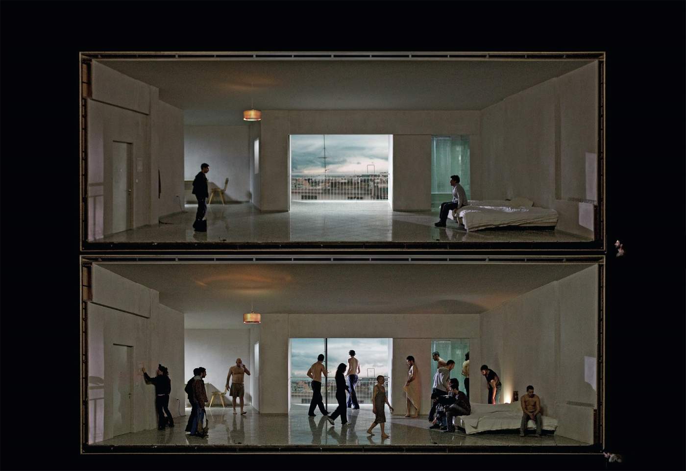 Rome, the Cloud becomes a home environment for Dimitris Papaioannou's video-performance installation