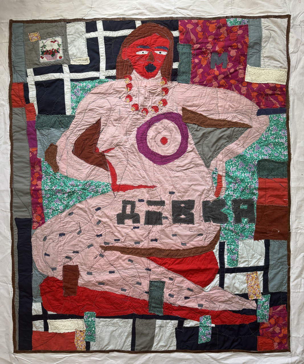 Iryna Maksymova, Divka (2024 ; textile, 155 x 130 cm)