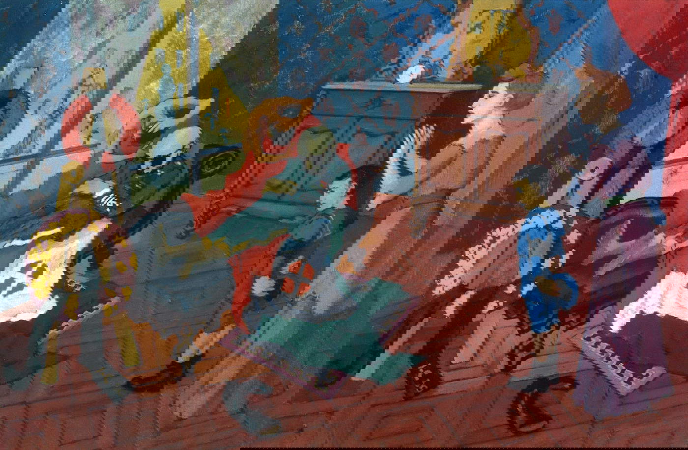 Italo Cremona, Die Erziehung der Gefühle (1950; Öl auf Leinwand, 50,5 x 75 cm; Vigevano, Musei Civici 