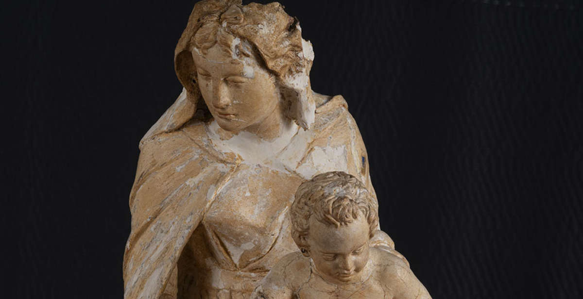 Venetian Heritage has a papier-mâché Madonna attributed to Sansovino restored