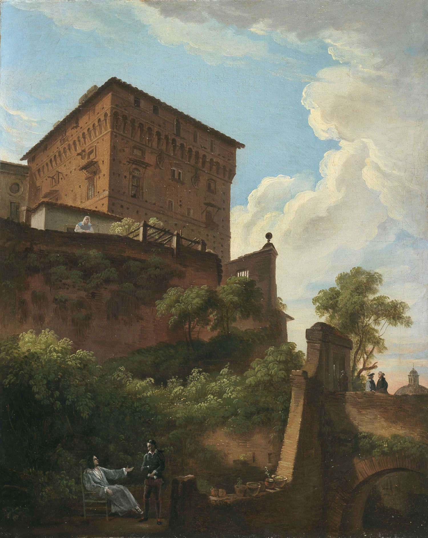 Jean Antoine Constantin d'Aix, Vista de la torre de Pablo III Farnesio en la colina Capitolina (óleo sobre lienzo, 60,5 x 48,8 cm) Jean Antoine Constantin d'Aix, Vista de la torre de Pablo III Farnesio en la colina Capitolina (óleo sobre lienzo, 60,5 x 48,8 cm)