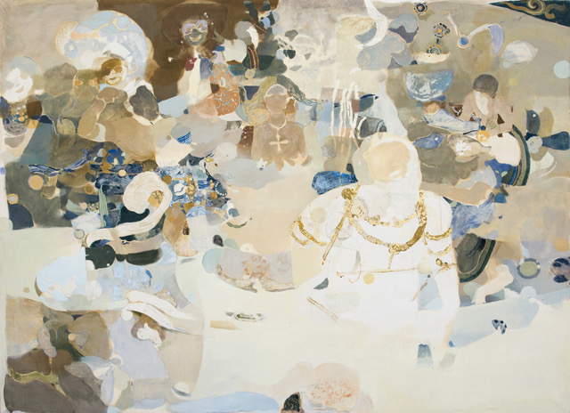 Jingge Dong, Made in Italy (2023; olio su tela, 220 x 315 cm) Jingge Dong, Made in Italy (2023; olio su tela, 220 x 315 cm)