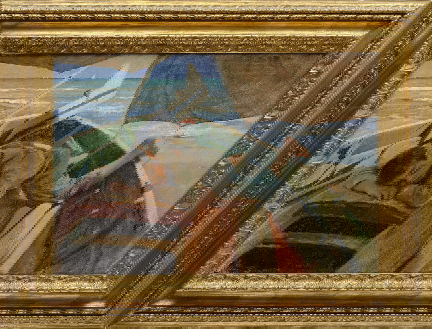 Joaqu&iacute;n Sorolla y Bastida, Sonnellino in barca (1896 ; huile sur toile ; Gênes, Musei di Nervi - Raccolte Frugone)