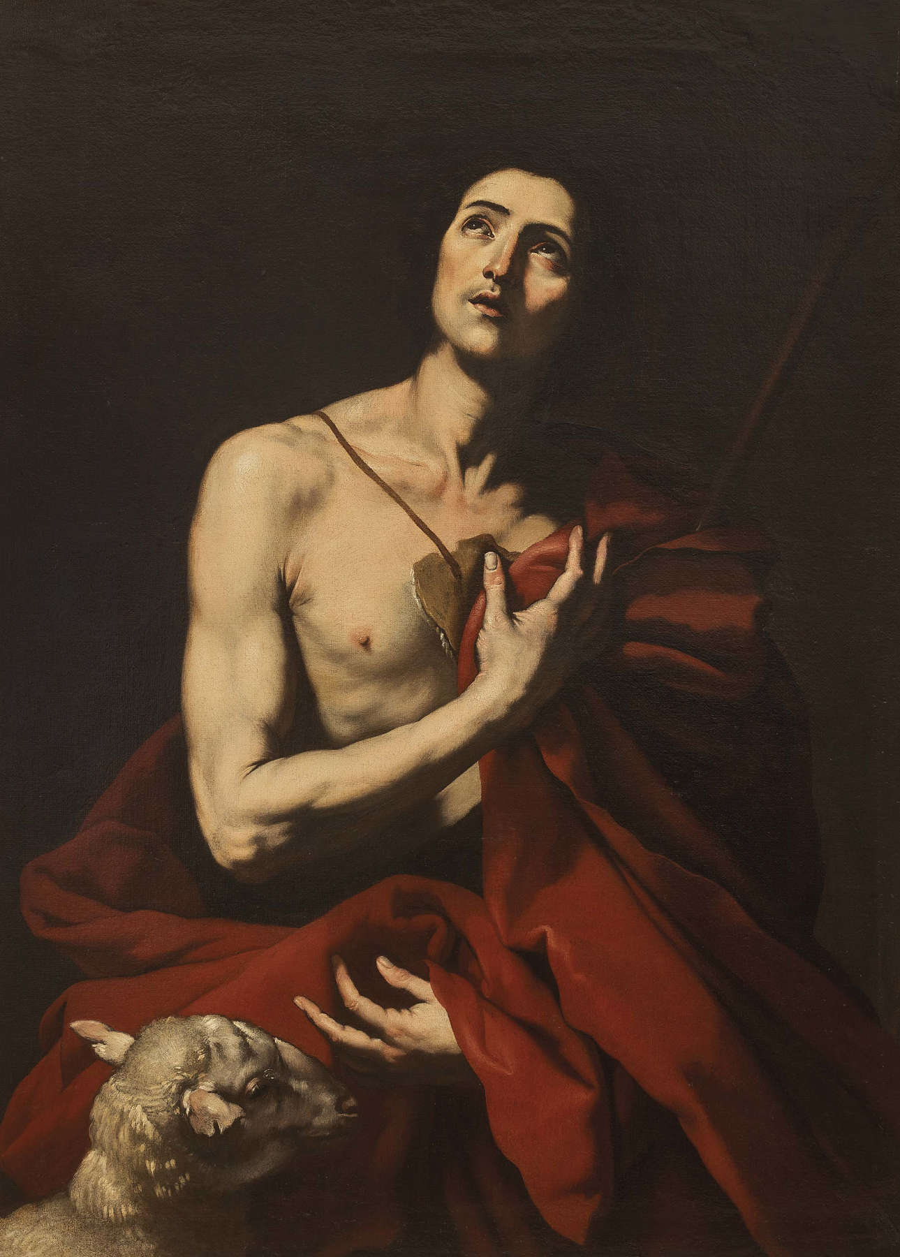 Jusepe de Ribera, Saint Jean-Baptiste (huile sur toile, 128 x 93 cm). Estimation : &euro; 50,000.00 / 80,000.00