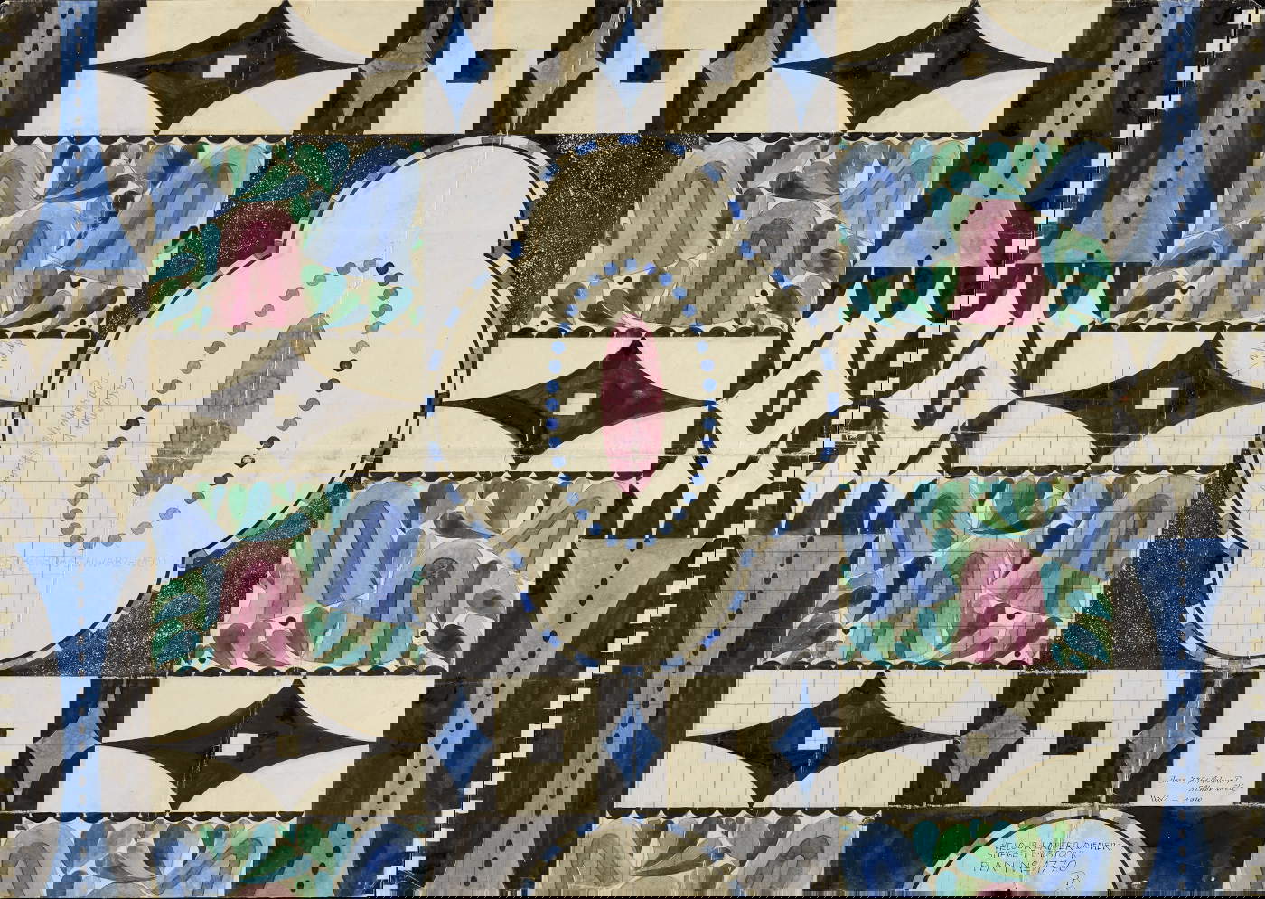 Josef Hoffmann, Dessin n° 7741 (1910 ; aquarelle sur papier, 65,6 x 91,3 cm) &copy;Backhausen-Archiv. Photo de Backhausen-Archiv