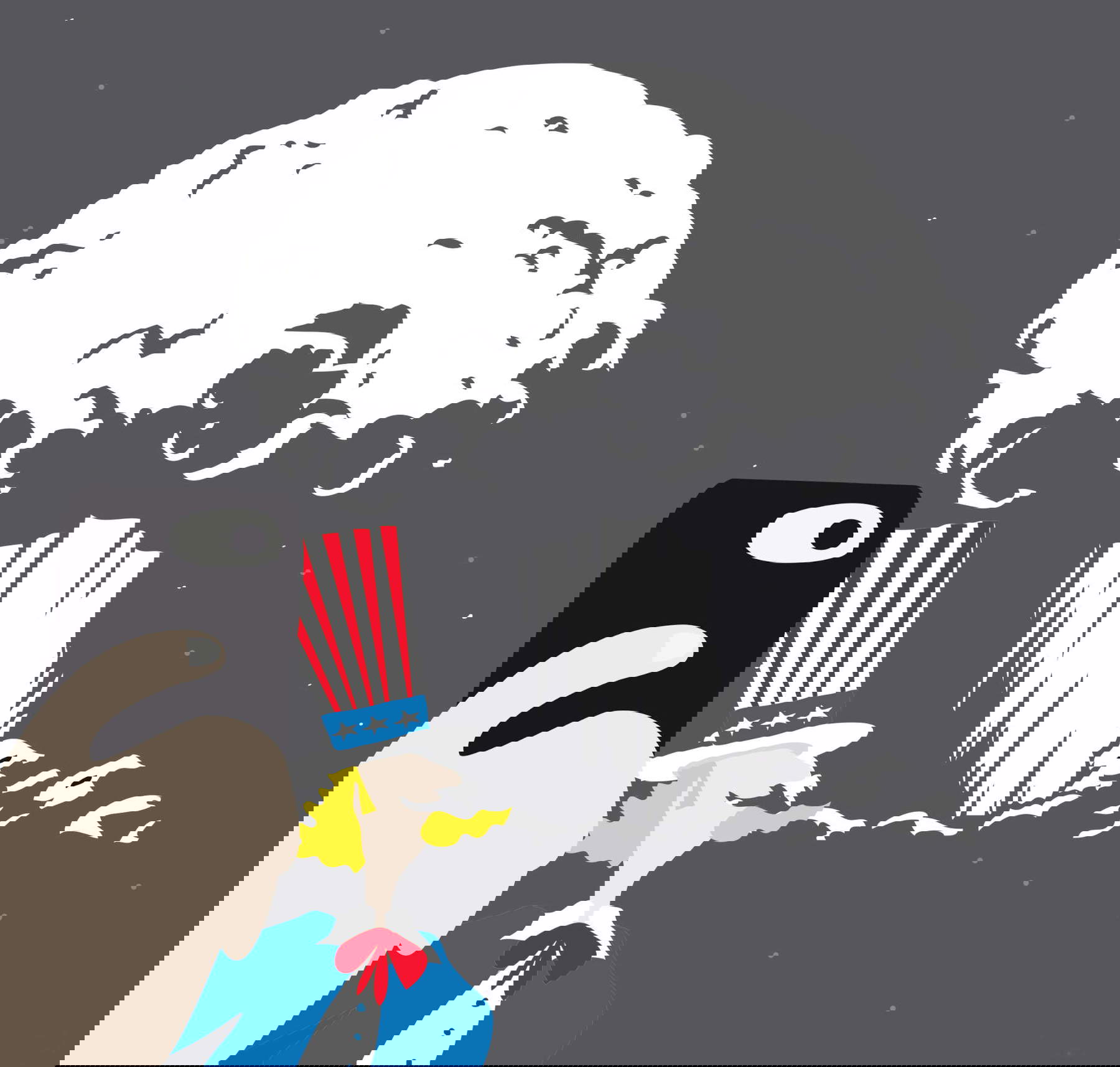 Khalid Albaih, 70 Jahre Kernkraft (2015; digitale Zeichnung) Khalid Albaih, 70 Jahre Kernkraft (2015; digitale Zeichnung)