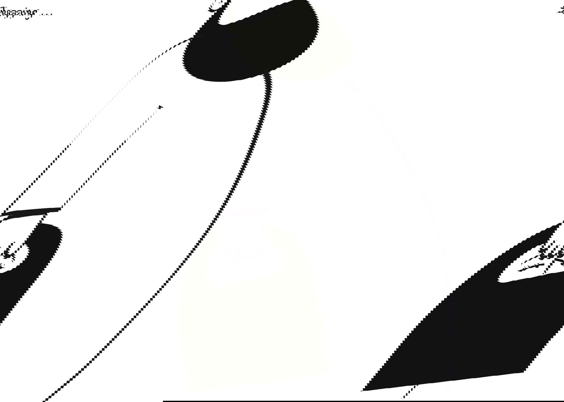 Khalid Albaih, Einkaufen (2007; digitale Zeichnung) Khalid Albaih, Einkaufen (2007; digitale Zeichnung)