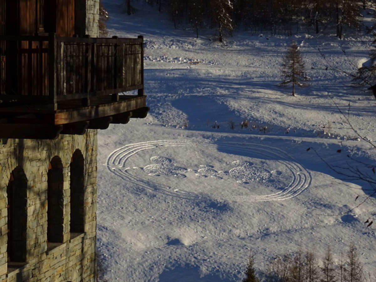 The Snow Maze of Chamois, Christmas Maze 2020. Photo: Gian Mario Navillod
