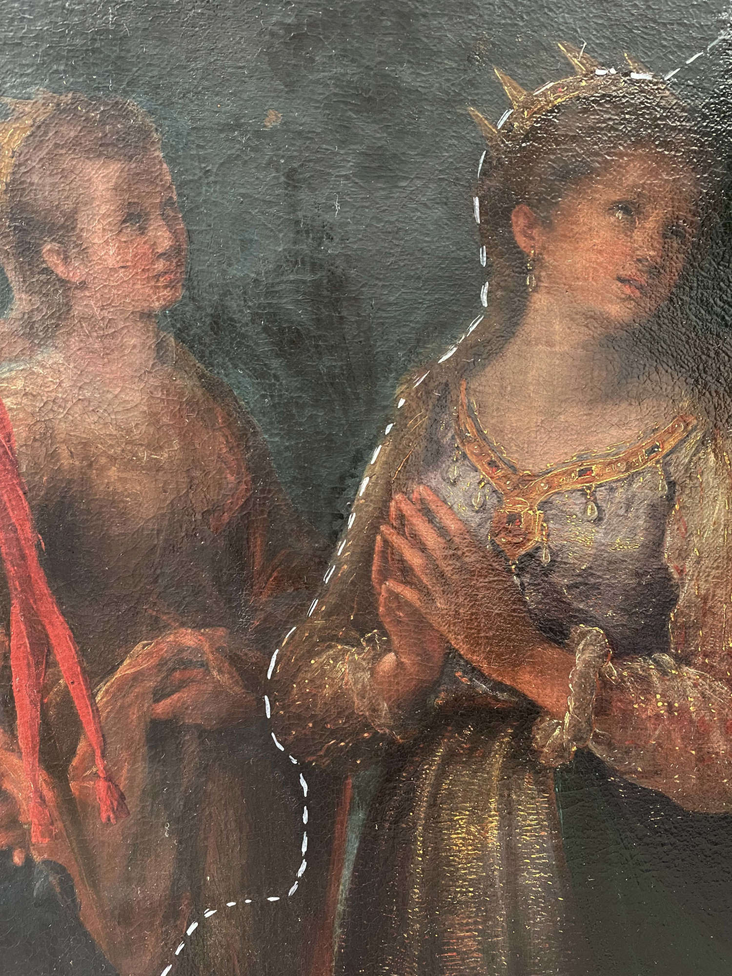 Detail of the restoration