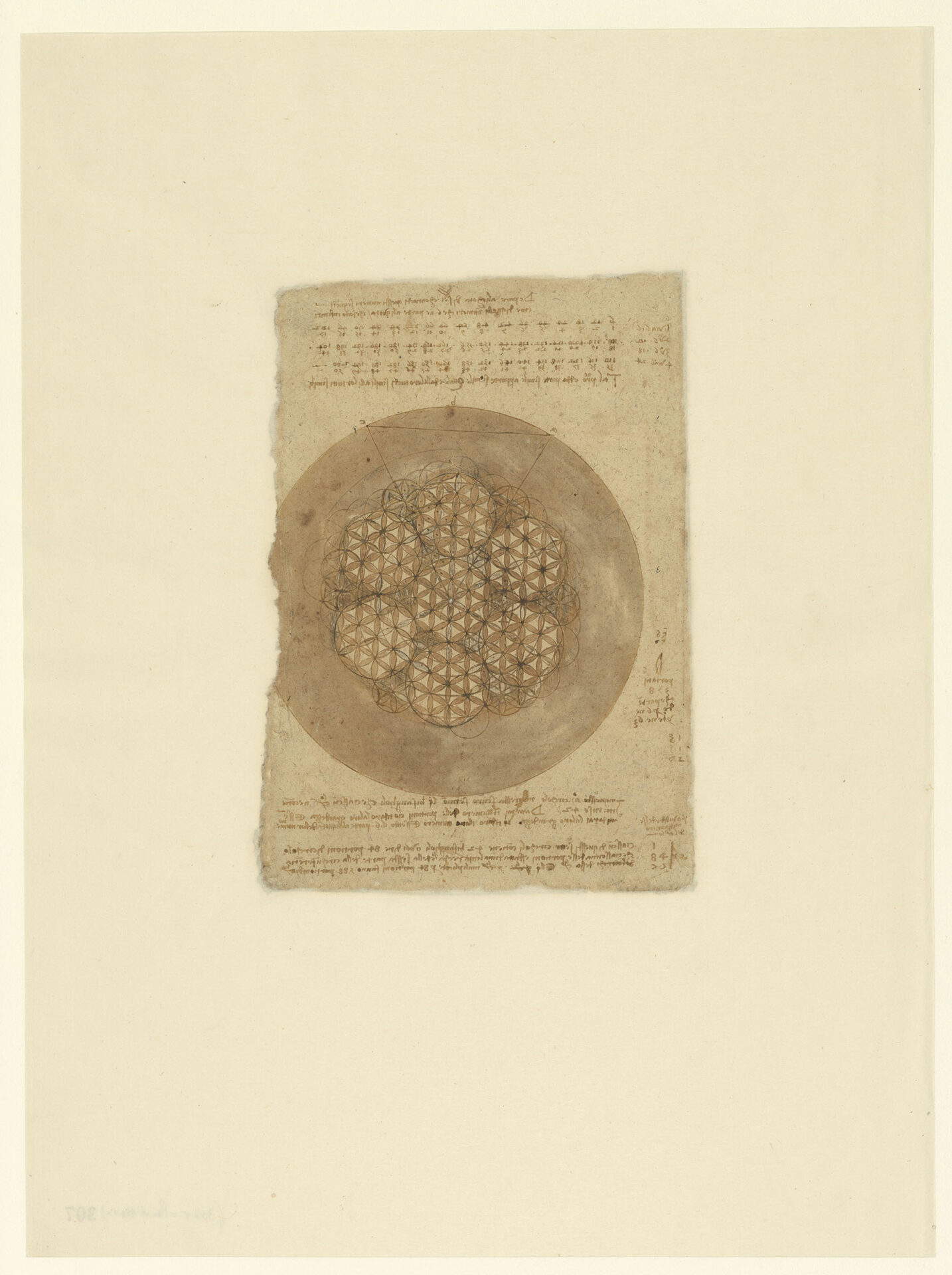 Leonardo da Vinci, Codice Atlantico (Codex Atlanticus), foglio 307 verso, Rappresentazione dell'ultima parte del