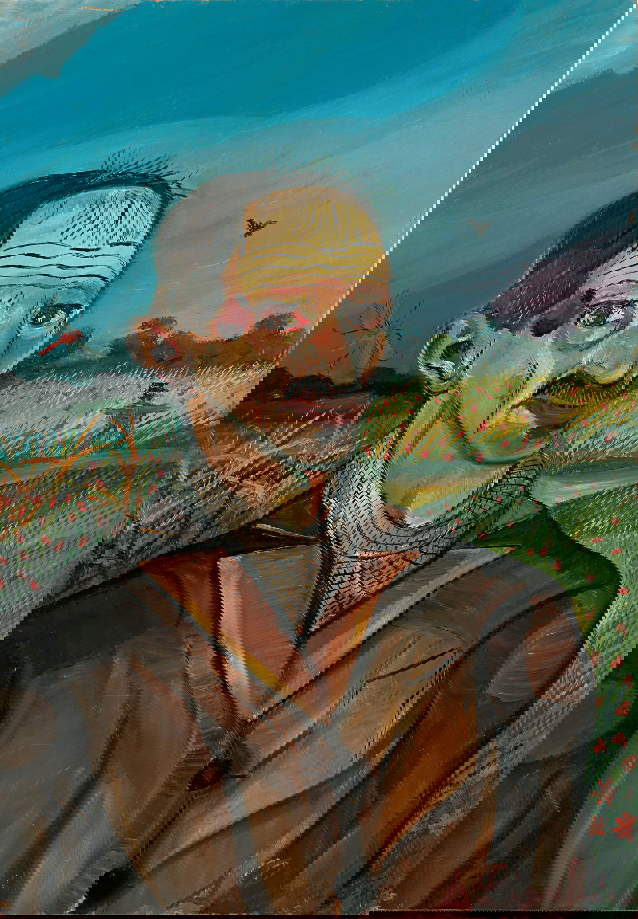 Antonio Ligabue, Autoritratto (1951; olio su faesie, 72 x 51 cm)