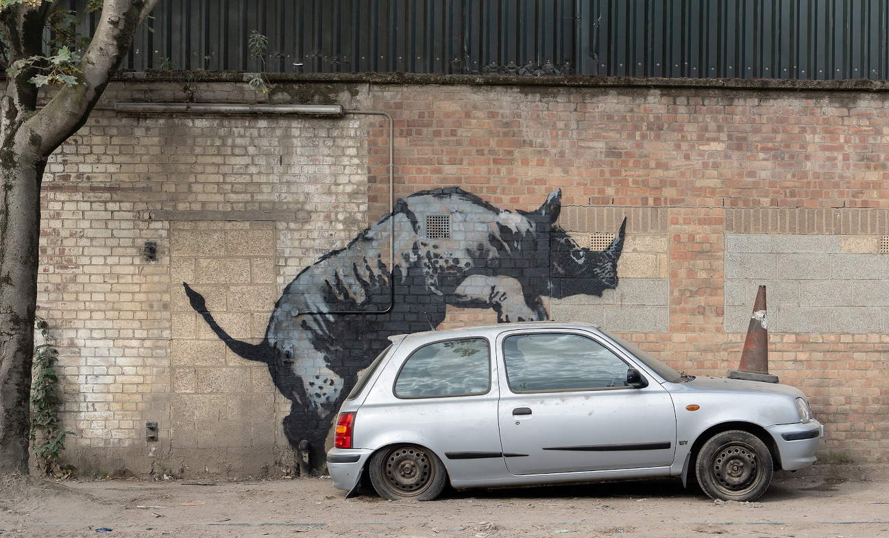 Banksy makes new works in London, one a day: it's his London Zoo