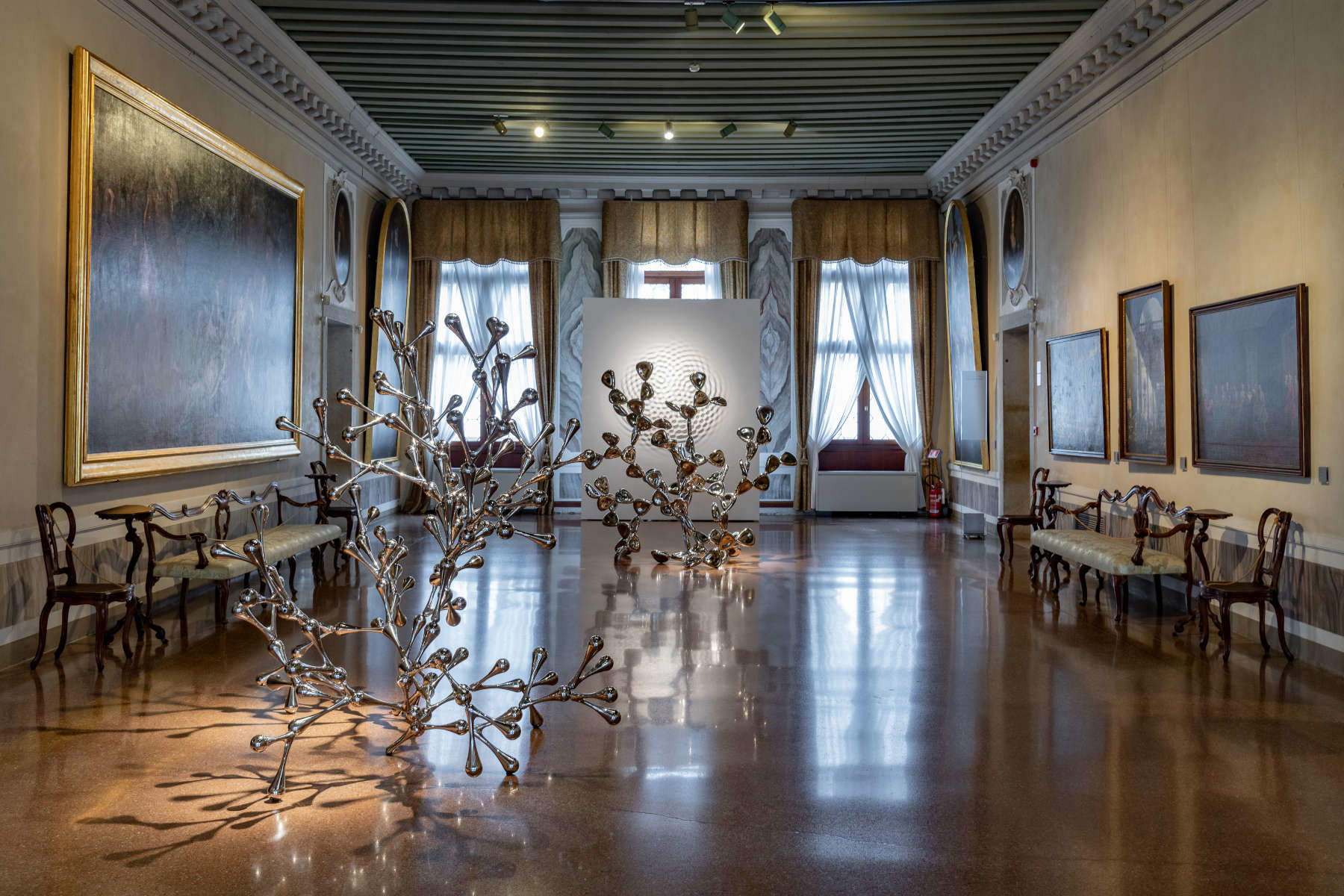 At Ca' Rezzonico in Venice, Loris Cecchini's works dialogue with the palace's architecture