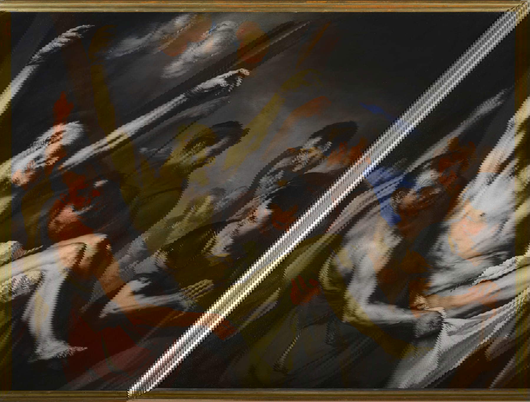 Luca Giordano, Sant’Andrea deposto dalla croce (1660-1665; olio su tela; Pedrengo, Chiesa di Sant’Evasio Vescovo e Martire) Luca Giordano, Sant’Andrea deposto dalla croce (1660-1665; olio su tela; Pedrengo, Chiesa di Sant’Evasio Vescovo e Martire)