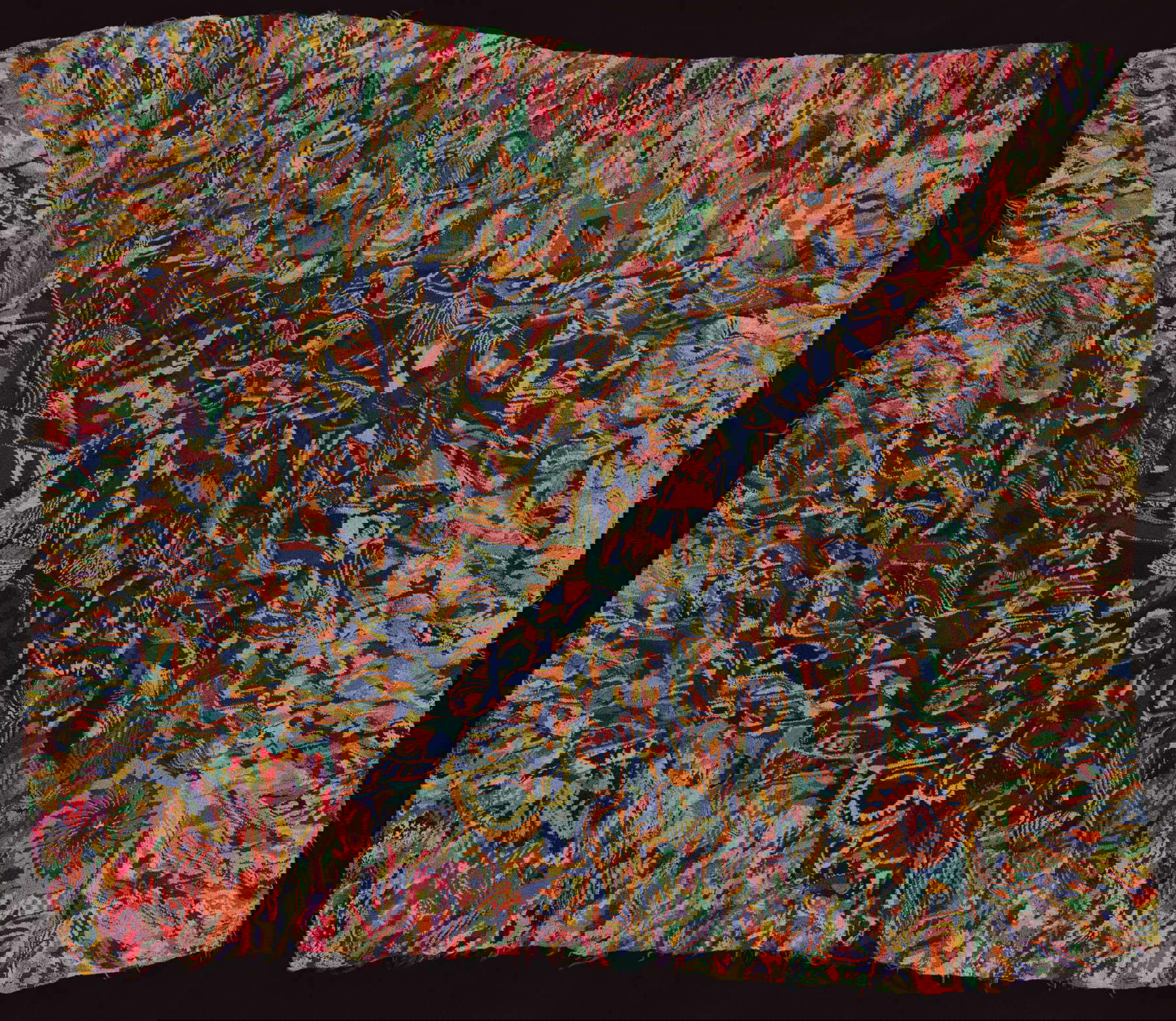 Madge Gill, Sans titre (entre 1919 et 1961 ; laine ; Lausanne, Collection de l'Art Brut). Crédits photos : Atelier de numérisation - Ville de Lausanne Madge Gill, Sans titre (entre 1919 et 1961 ; laine ; Lausanne, Collection de l'Art Brut). Crédits photos : Atelier de numérisation - Ville de Lausanne