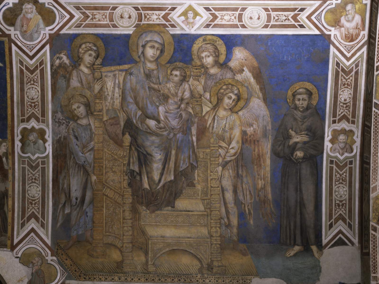 Cimabue's Majesty of Assisi restored. Original face of St. Francis unveiled. 