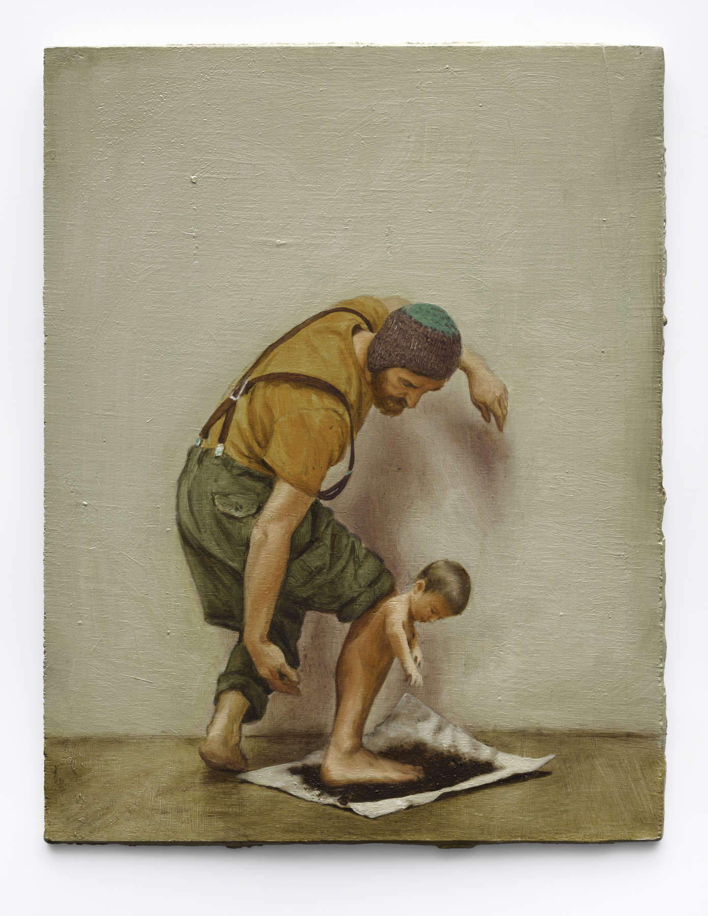 Manuele Cerutti, Emergence (premier mouvement) (2022 ; huile sur panneau, 23 x 18 cm) &copy; Manuele Cerutti. Avec l'aimable autorisation de l'artiste et de Guido Costa Projects. Photo : Cristina Leoncini