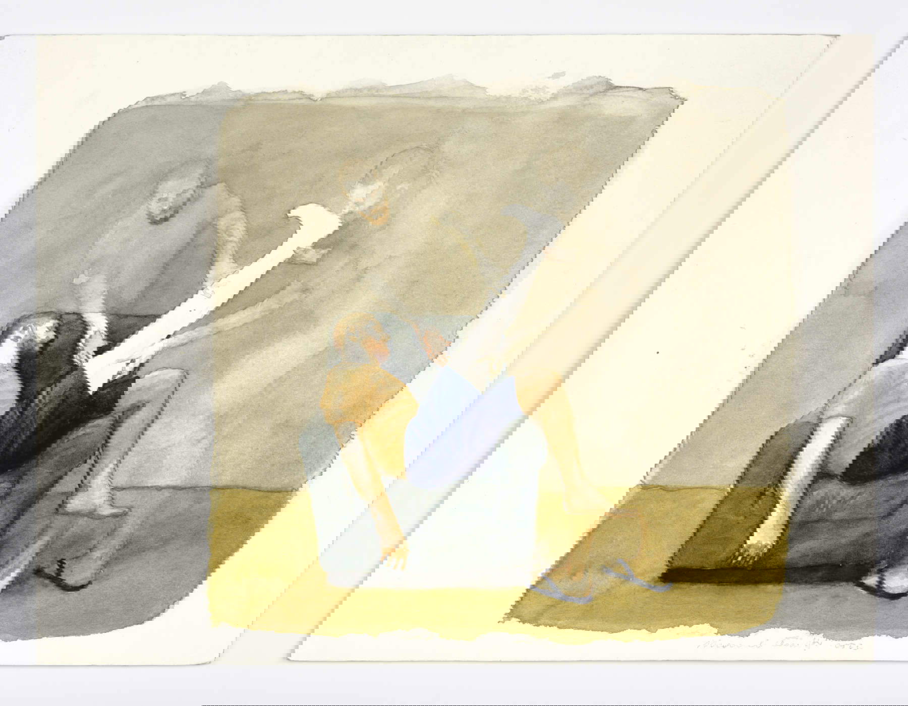 Manuele Cerutti, The Operation (2022 ; crayon et aquarelle sur papier, 17,2 x 22,6 cm) &copy; Manuele Cerutti. Avec l'aimable autorisation de l'artiste et de Guido Costa Projects. Photo : Cristina Leoncini