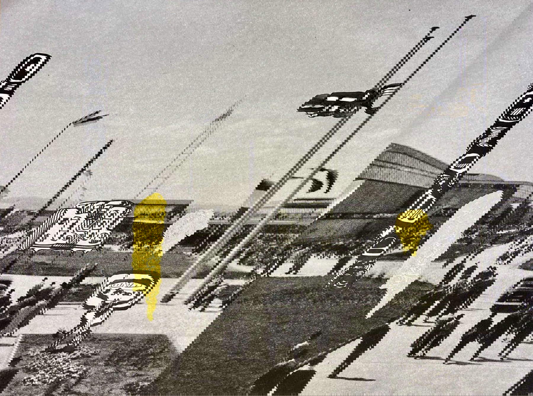 Marko Tadić, Funga Robo - The Fair (2024; collage, 150 x 110 cm) Marko Tadić, Funga Robo - The Fair (2024; collage, 150 x 110 cm)