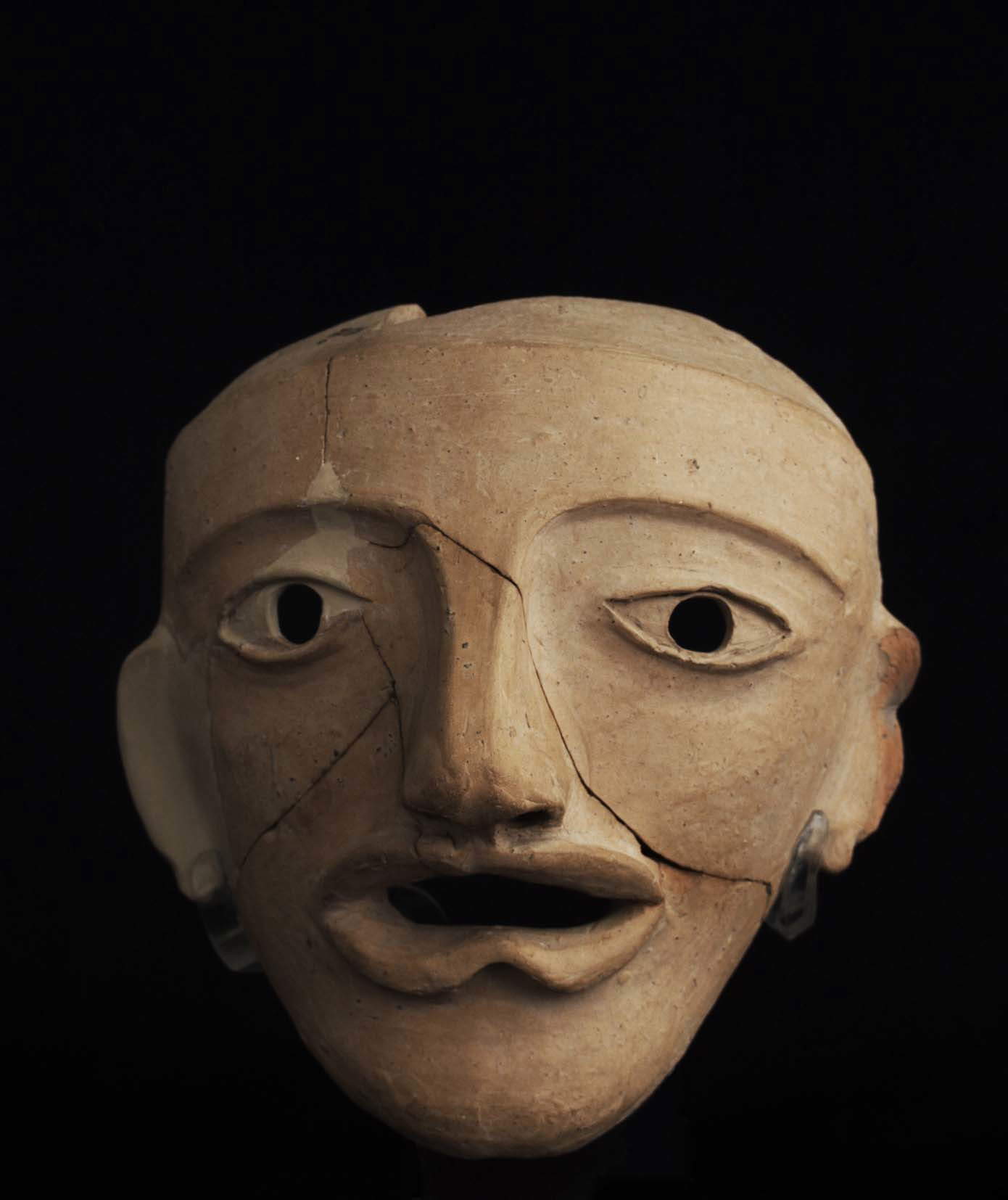 Theatermaske, aus Megara Hyblaea (5. Jahrhundert v. Chr.; Syrakus, Museo Archeologico Regionale Paolo Orsi)