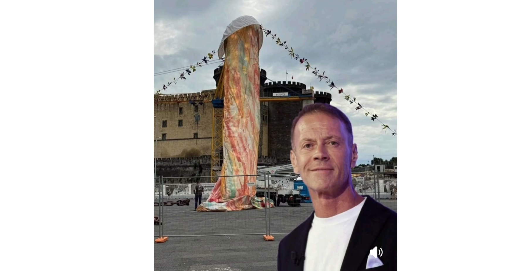 Vignettes and memes about Gaetano Pesce's work in Naples: the funniest ones