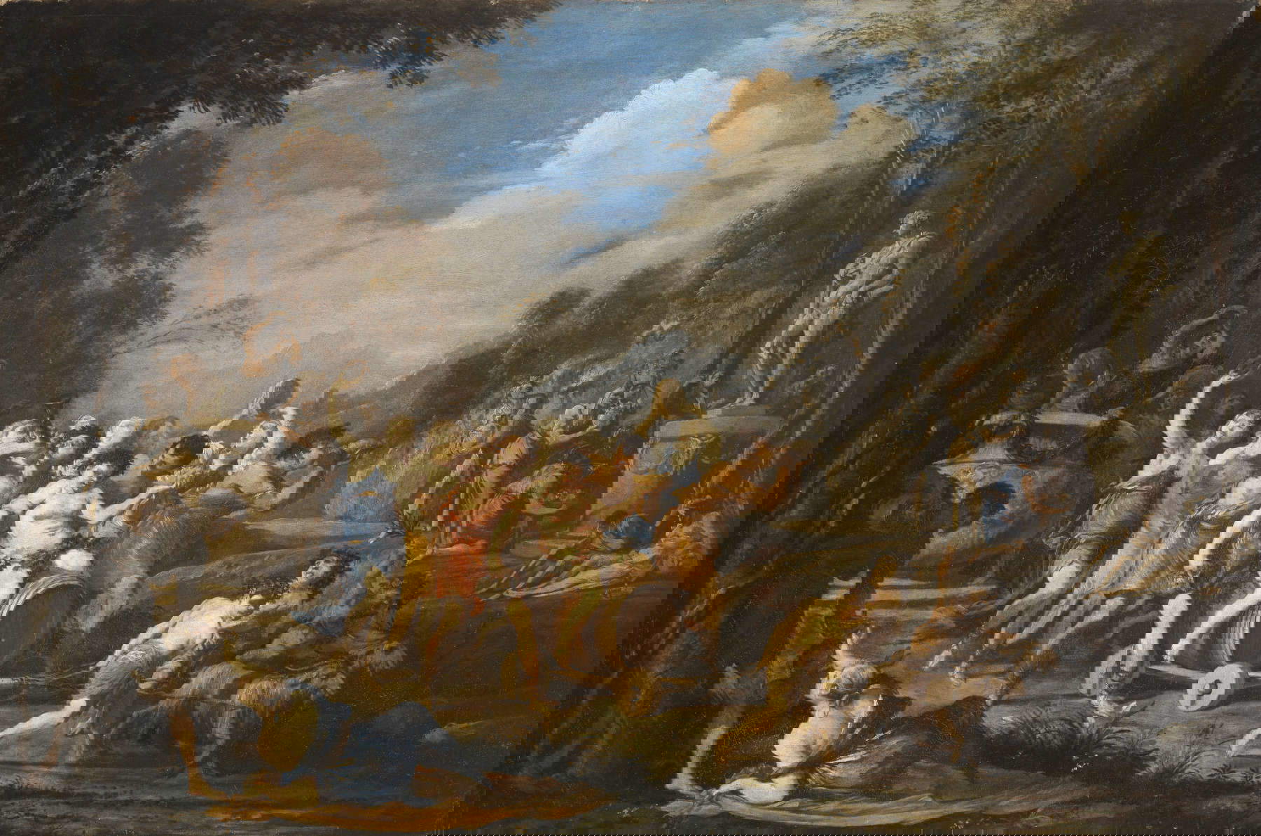 Domenico Gargiulo detto Micco Spadaro, Corteo di Bacco (1650 circa; olio su tela; Vaglia, Fondazione Giuseppe e Margaret De Vito) Domenico Gargiulo detto Micco Spadaro, Corteo di Bacco (1650 circa; olio su tela; Vaglia, Fondazione Giuseppe e Margaret De Vito)