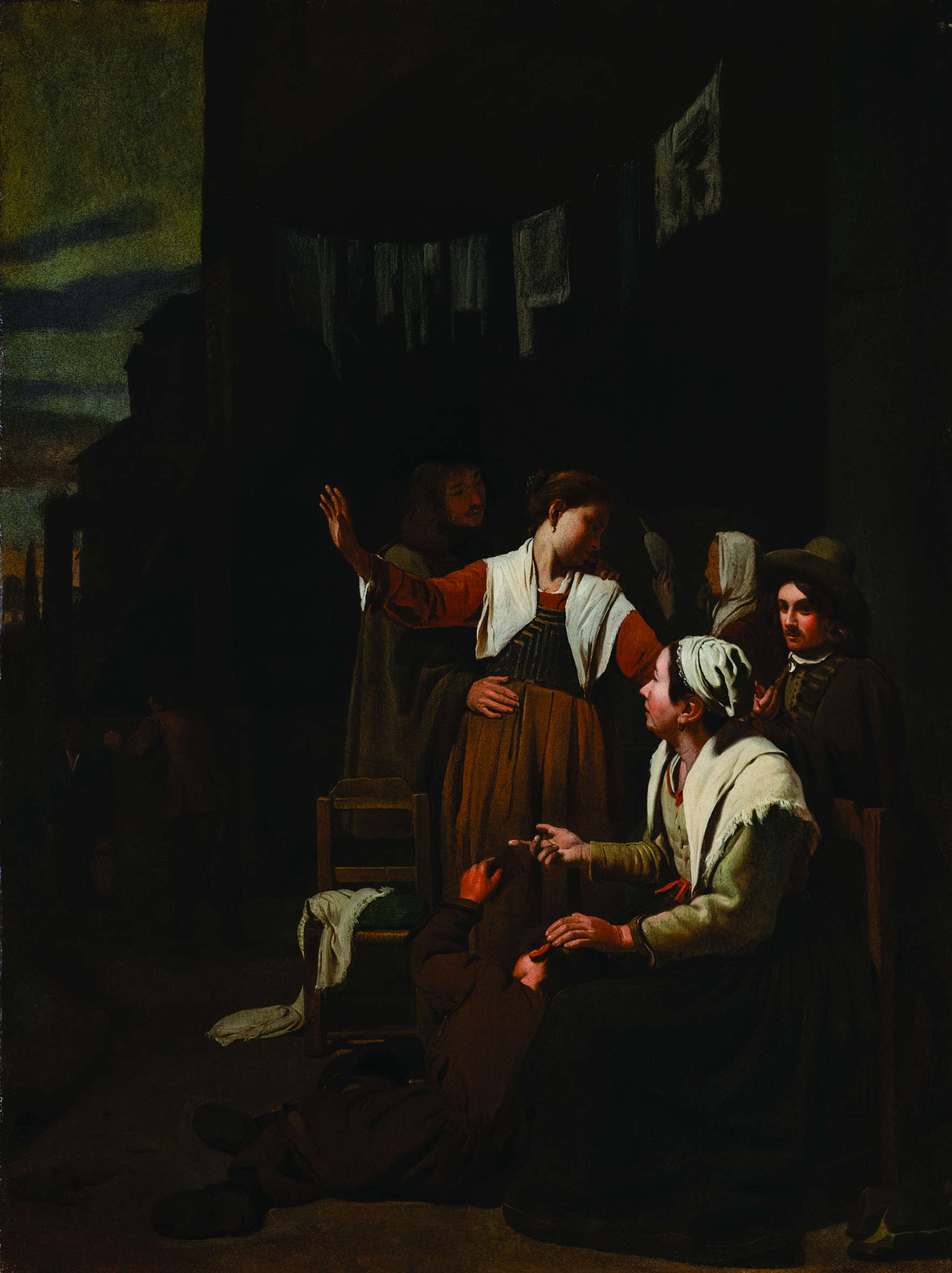 Michael Sweerts, Pflegeszene (1644-1646; Öl auf Leinwand, 67,2 x 50 cm; Rom, Accademia Nazionale di San Luca). Foto: Giordano Bufo Michael Sweerts, Pflegeszene (1644-1646; Öl auf Leinwand, 67,2 x 50 cm; Rom, Accademia Nazionale di San Luca). Foto: Giordano Bufo