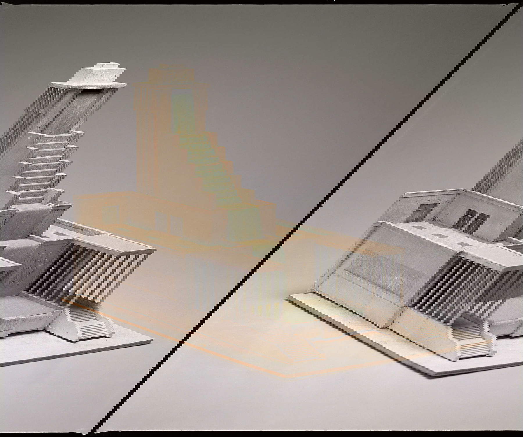 Michele Busiri Vici, Maquette of the Italian Pavilion at the New York World's Fair (1939, painted wood, plastic; Genoa, Wolfsoniana - Palazzo Ducale Fondazione per la Cultura, inv. GX 1993.231) Photo; Giampaolo Cavalieri Michele Busiri Vici, Maquette of the Italian Pavilion at the New York World's Fair (1939, painted wood, plastic; Genoa, Wolfsoniana - Palazzo Ducale Fondazione per la Cultura, inv. GX 1993.231) Photo; Giampaolo Cavalieri