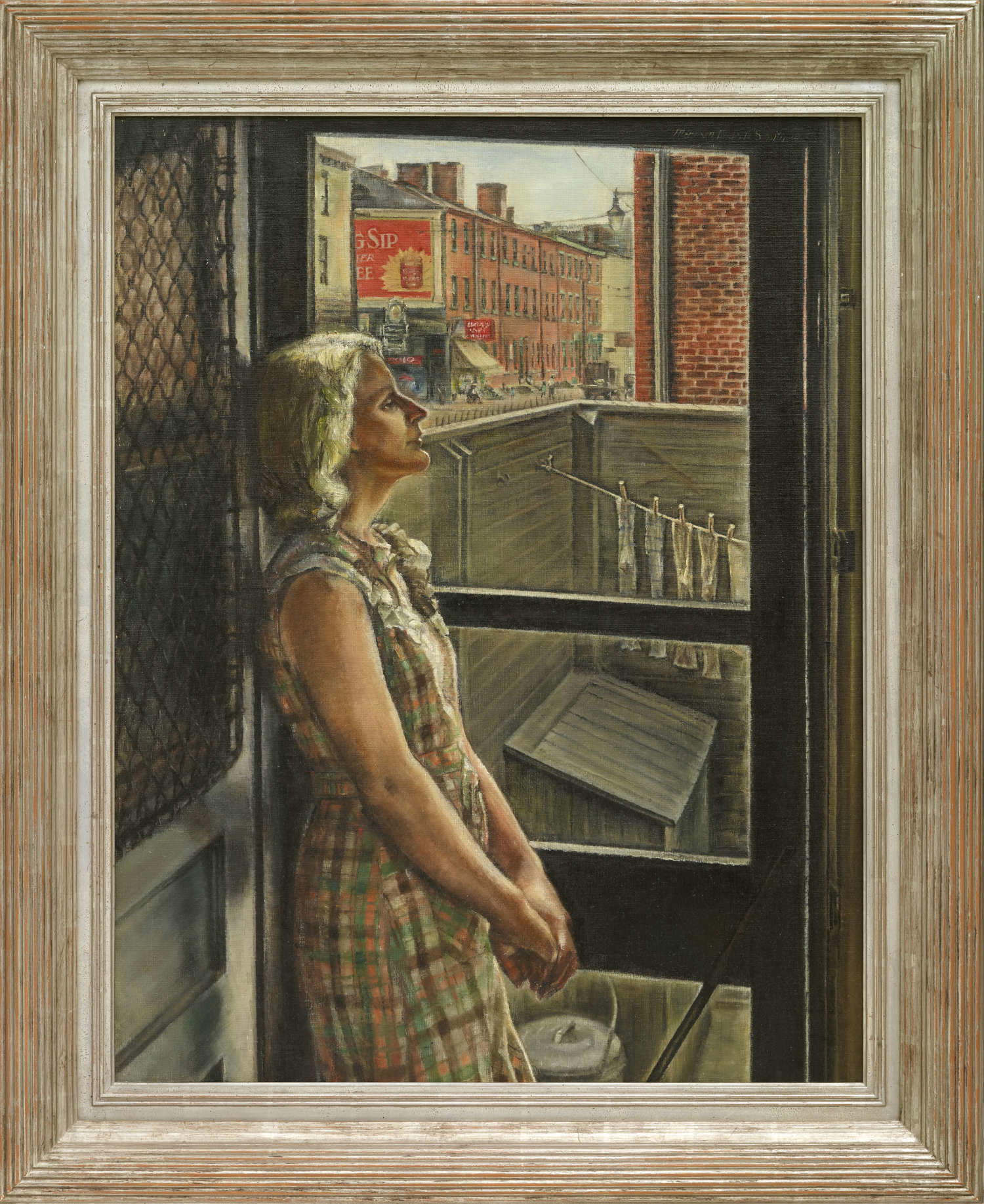 Miriam Tindall Smith, Screen Door (1935; oil on canvas; Miami Beach, The Wolfsonian-Florida International University, The Mitchell Wolfson Jr. Collection, inv. TD1991.133.2) Miriam Tindall Smith, Screen Door (1935; oil on canvas; Miami Beach, The Wolfsonian-Florida International University, The Mitchell Wolfson Jr. Collection, inv. TD1991.133.2)