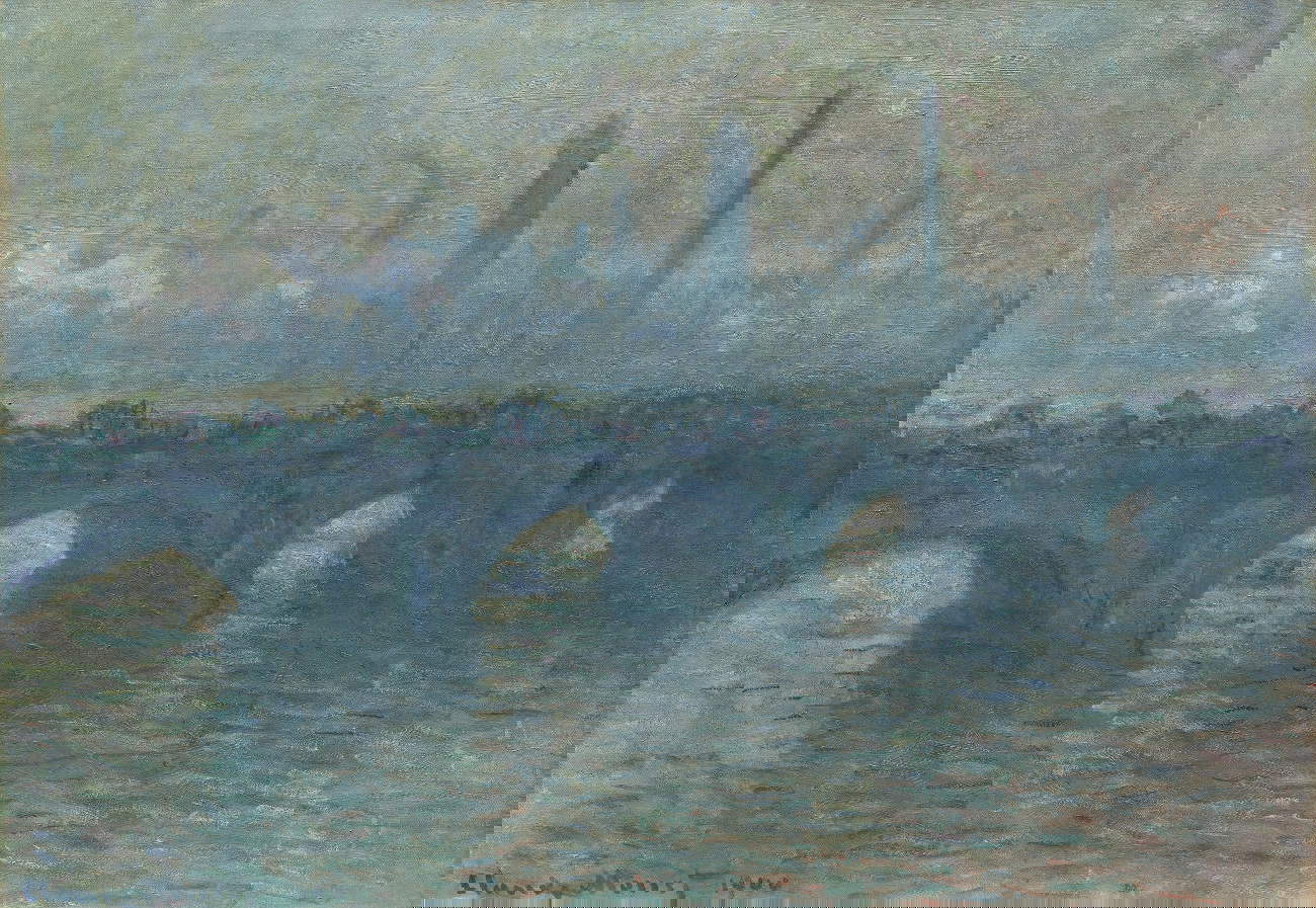 Claude Monet, Waterloo Bridge. Gray weather (1900; oil on canvas; Chicago, Art Institute of Chicago)