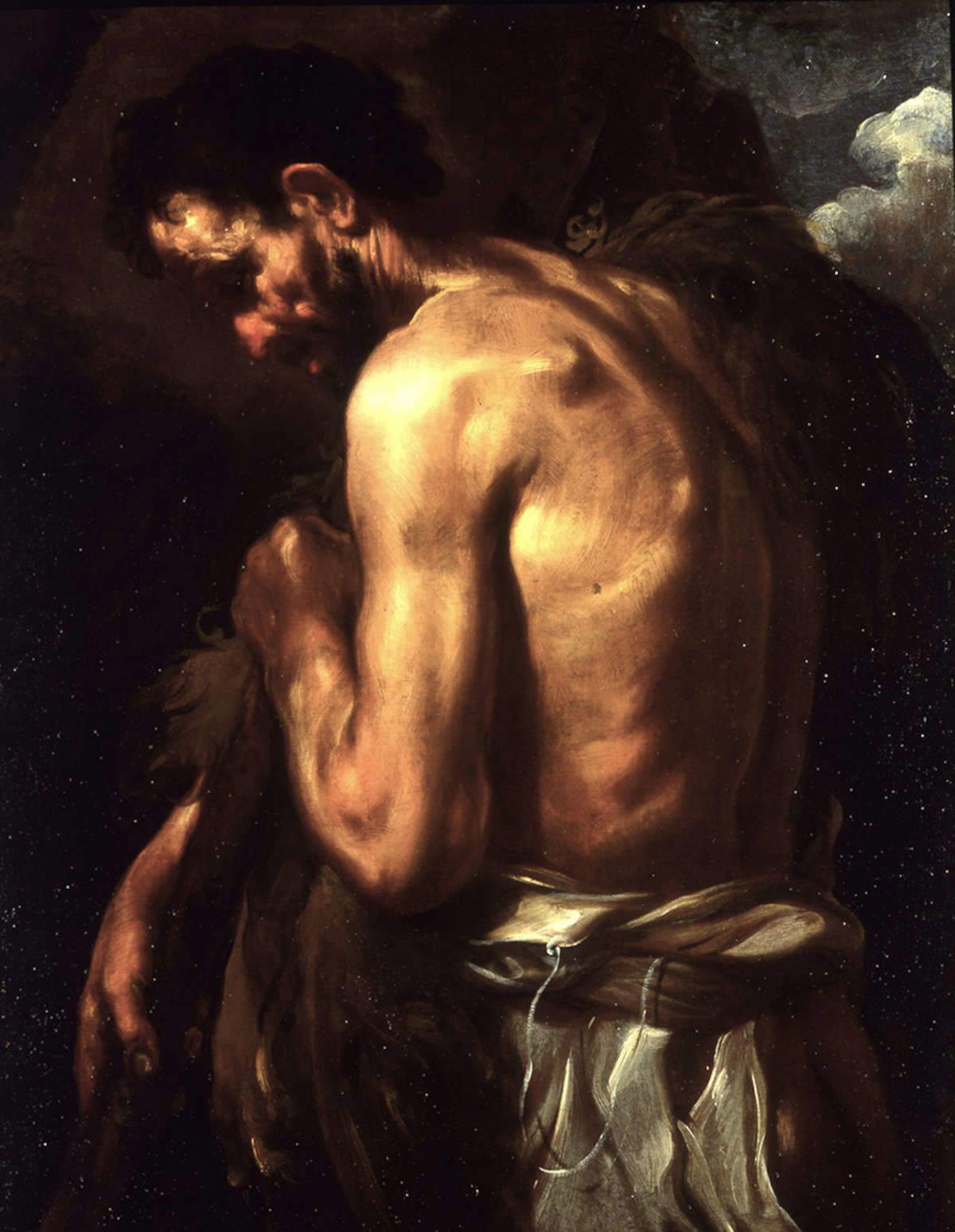 Bernhard Keilhau, detto “Monsù Bernardo”, Ercole con la pelle del leone Nemeo (olio su tela, 97,5 x 73,5 cm; Milano, Collezione Koelliker, inv. LK1208) Bernhard Keilhau, detto “Monsù Bernardo”, Ercole con la pelle del leone Nemeo (olio su tela, 97,5 x 73,5 cm; Milano, Collezione Koelliker, inv. LK1208)