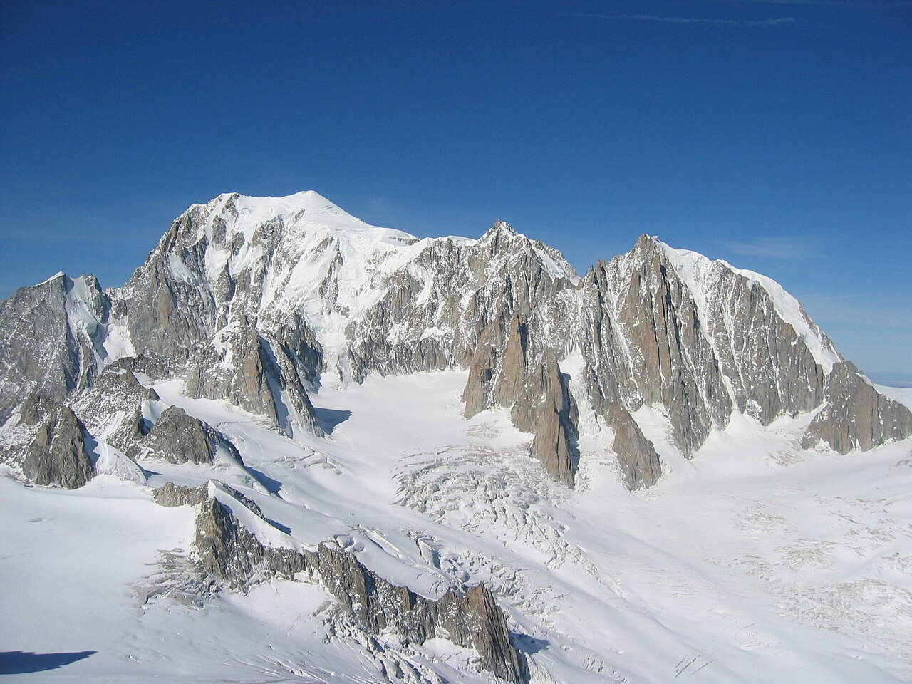 Il Monte Bianco, versante italiano. Foto: Franco Pecchio