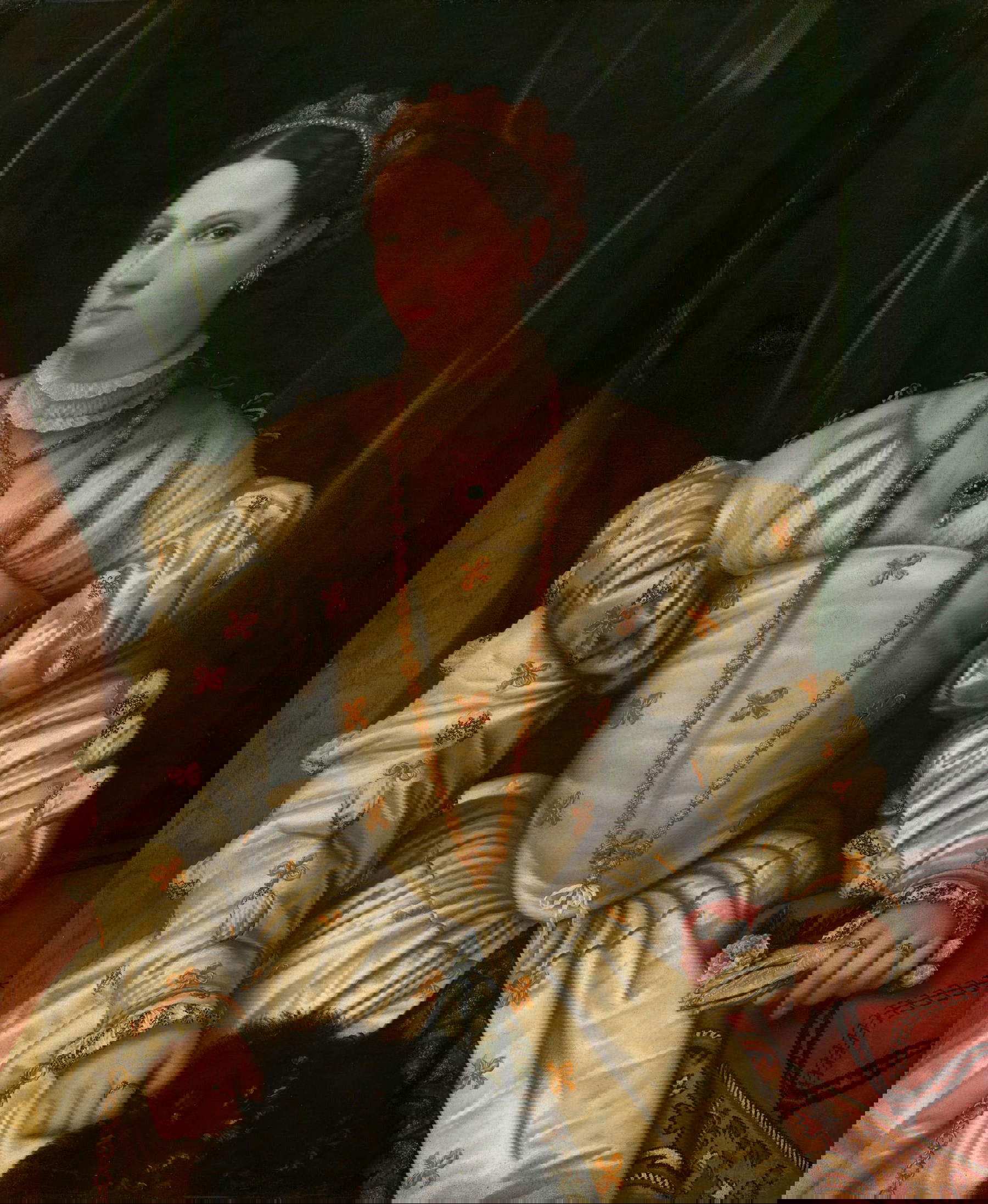 Alessandro Bonvicino detto il Moretto, Dama in bianco (1540-1545 circa; olio su tela, 106,4 x 87,6 cm; Washington, National Gallery of Art)