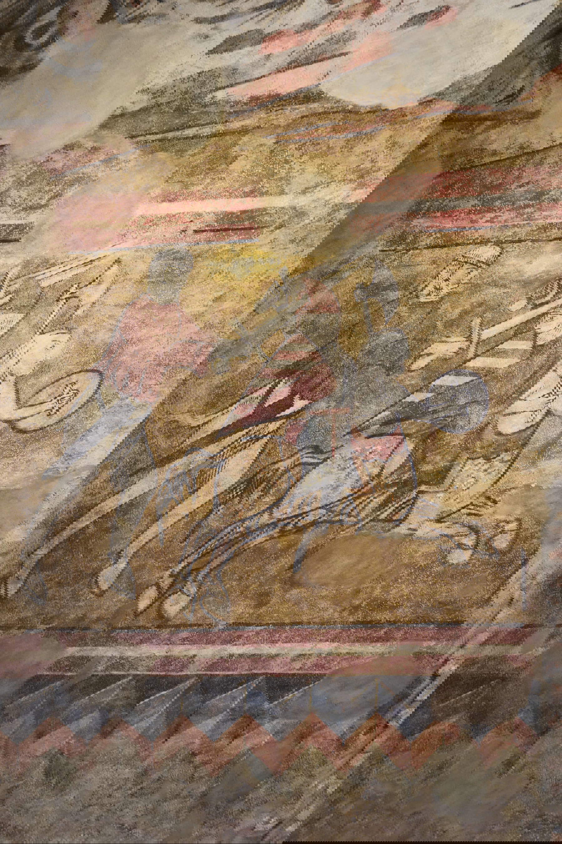 The frescoes discovered in the Palazzo del Podestà The frescoes discovered in the Palazzo del Podestà